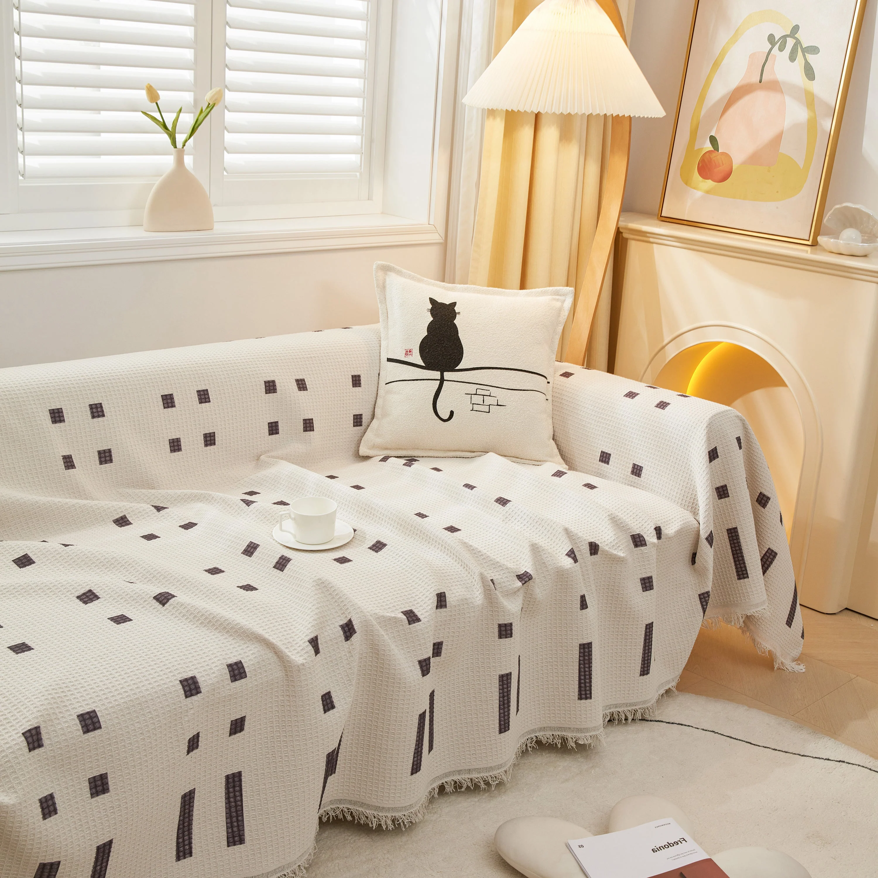 Large Couch Cover Throw, l Shape Sofa Cover for Sectional Couch Pet Friendly Furniture Protector - Image 16