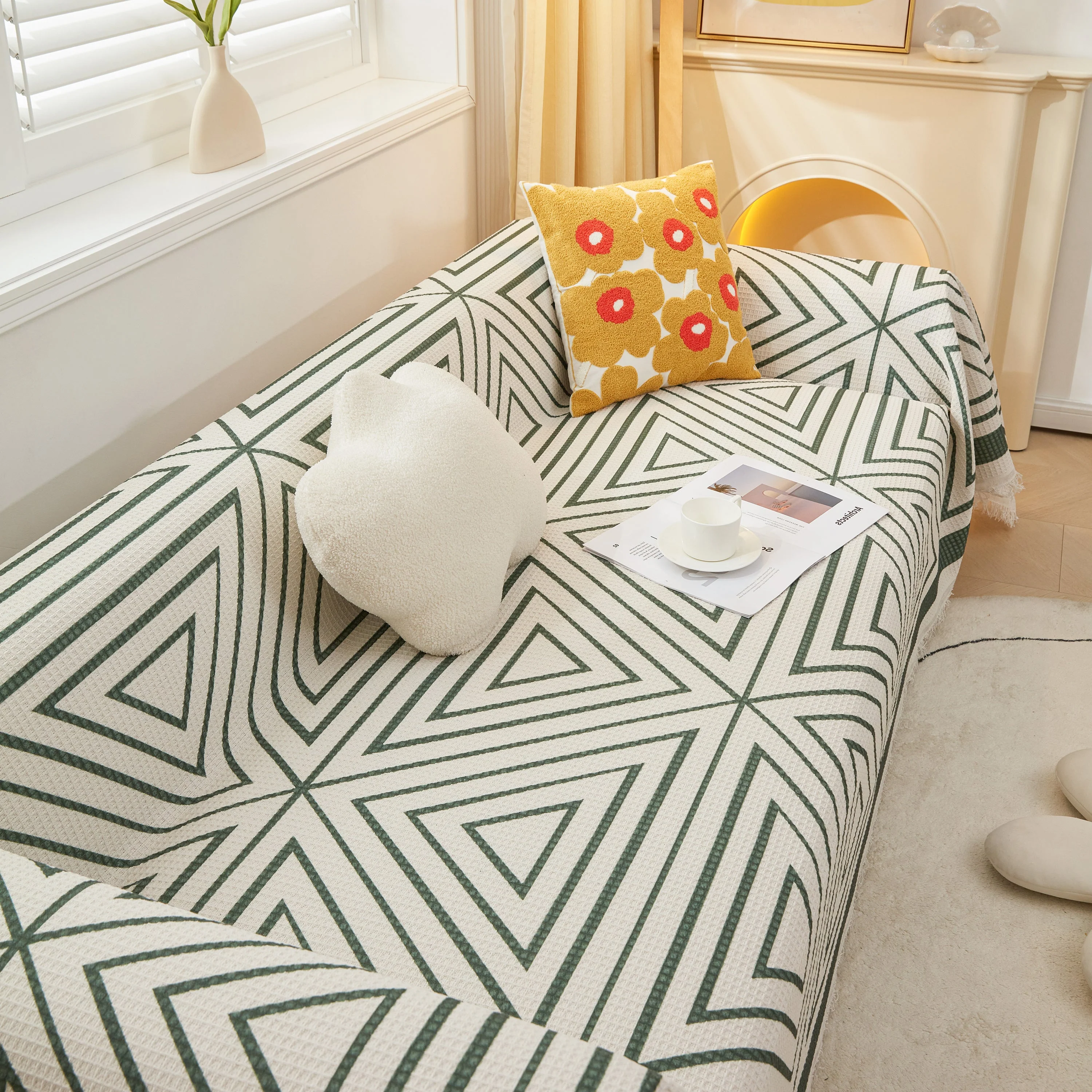 Large Couch Cover Throw, l Shape Sofa Cover for Sectional Couch Pet Friendly Furniture Protector - Image 35