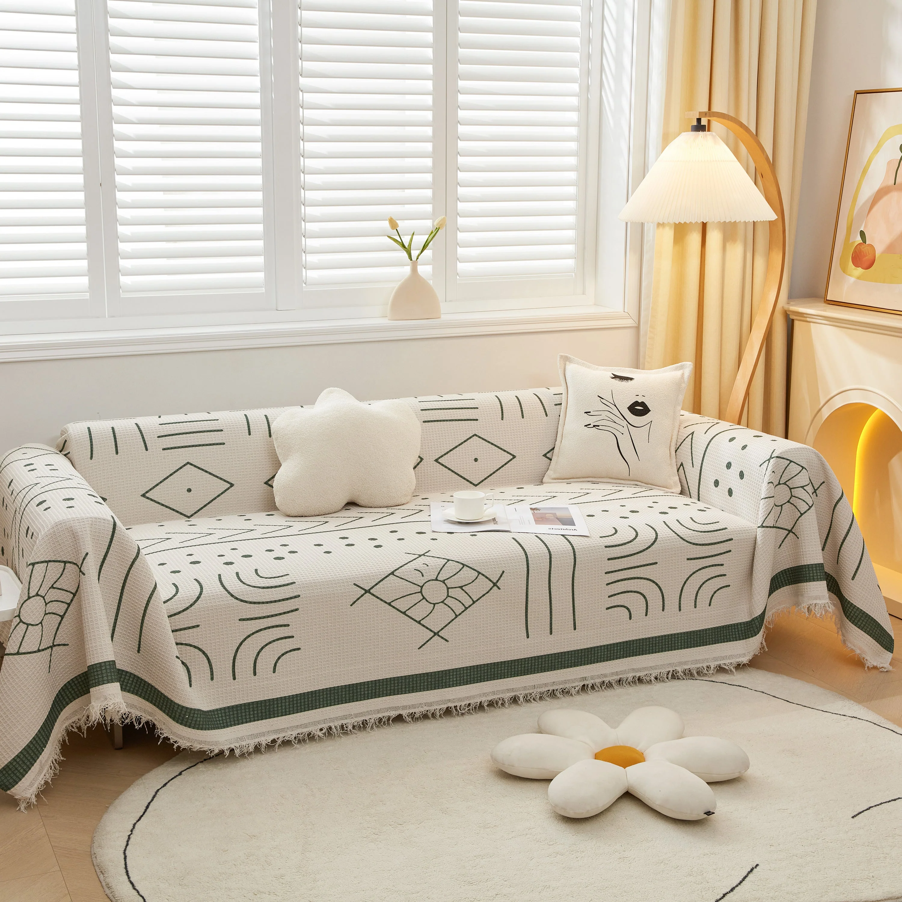 Large Couch Cover Throw, l Shape Sofa Cover for Sectional Couch Pet Friendly Furniture Protector - Image 39