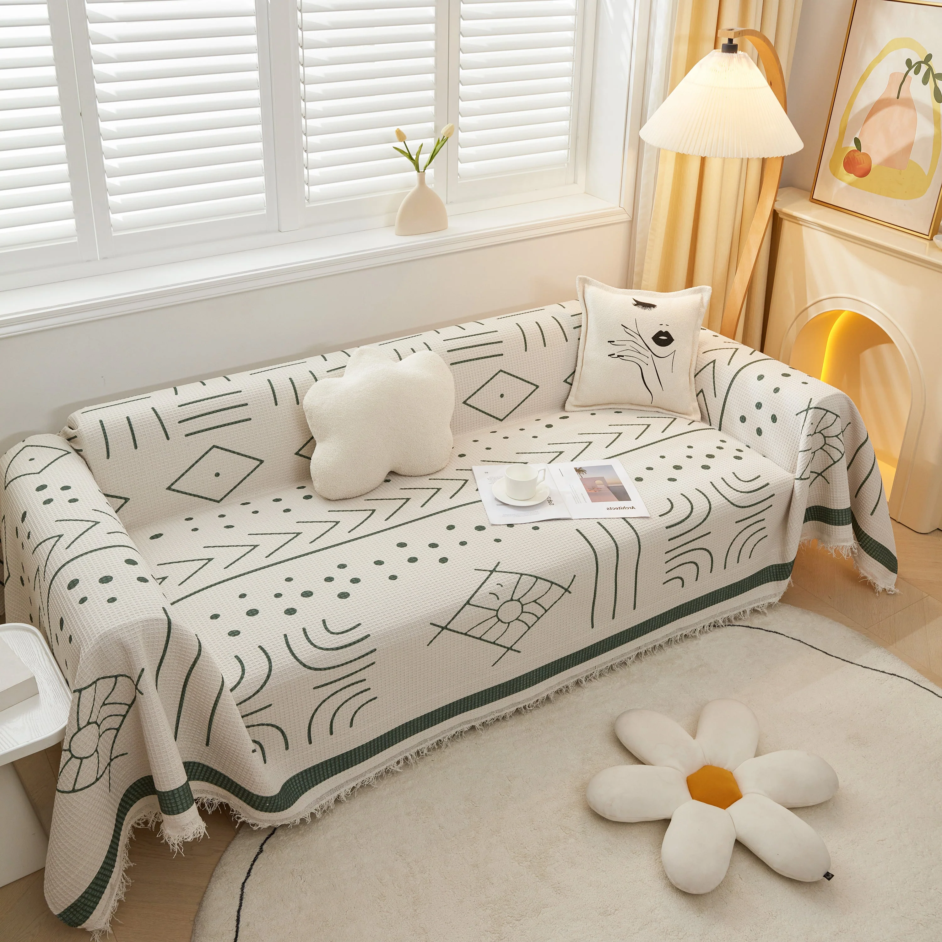 Large Couch Cover Throw, l Shape Sofa Cover for Sectional Couch Pet Friendly Furniture Protector - Image 41