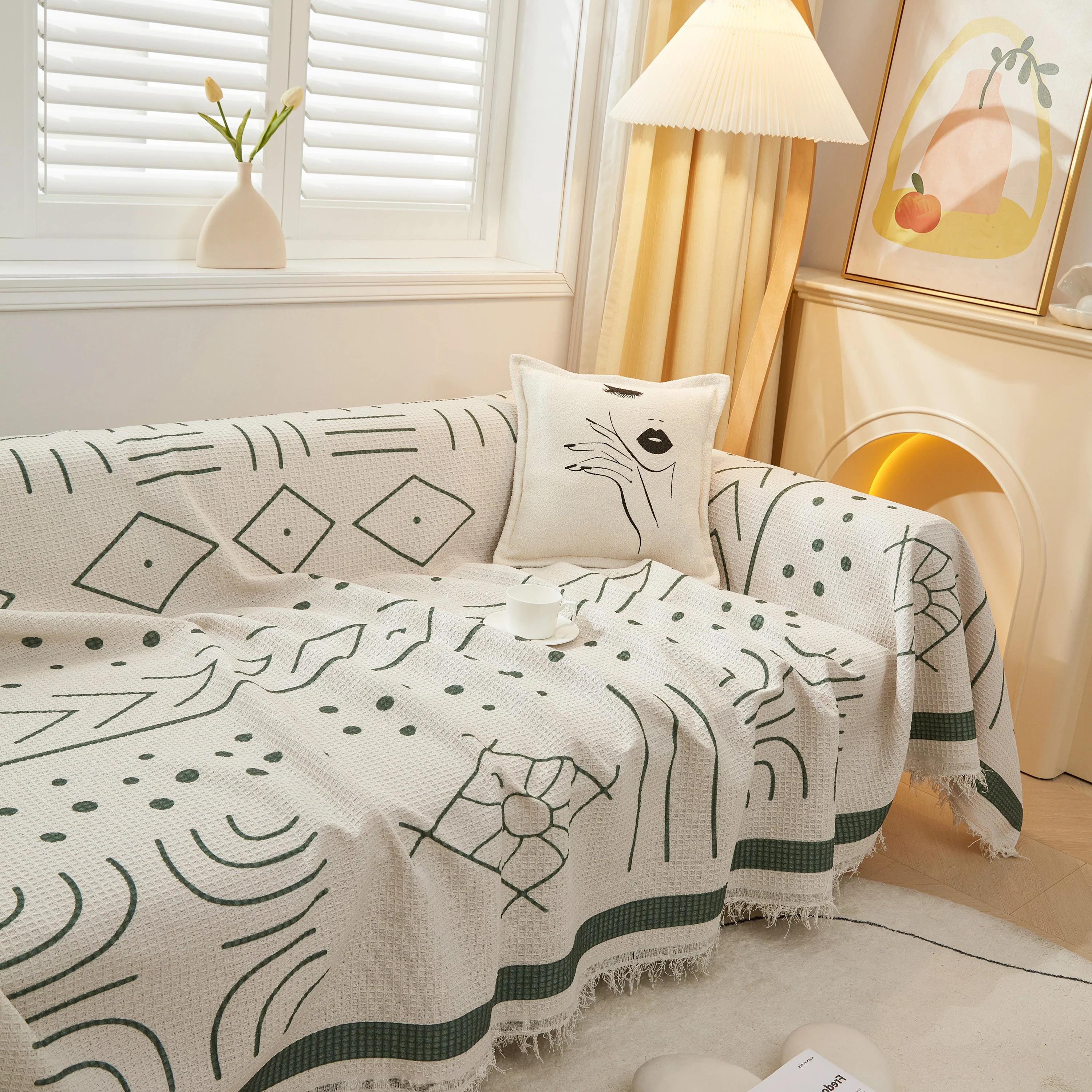 Large Couch Cover Throw, l Shape Sofa Cover for Sectional Couch Pet Friendly Furniture Protector - Image 52