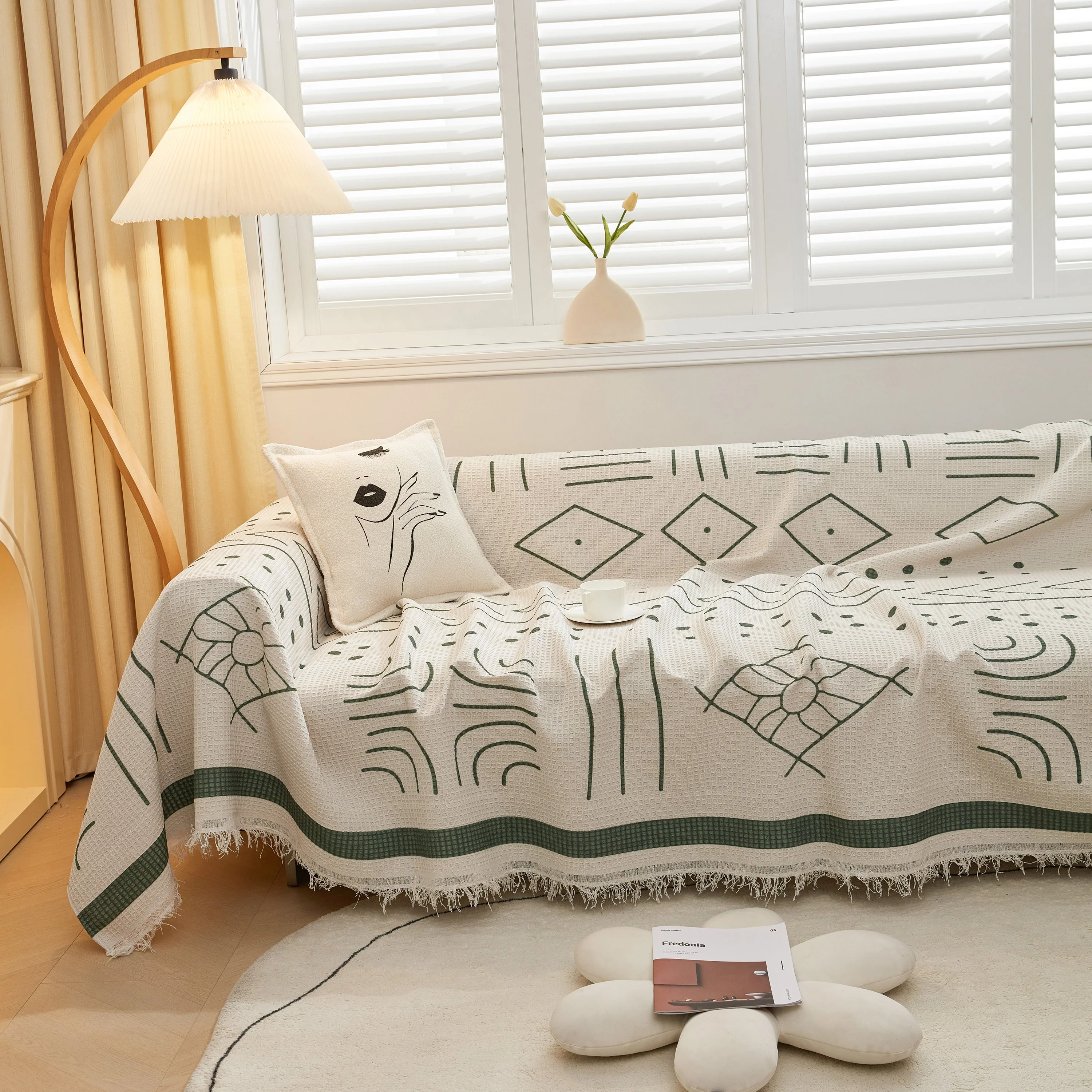 Large Couch Cover Throw, l Shape Sofa Cover for Sectional Couch Pet Friendly Furniture Protector - Image 53