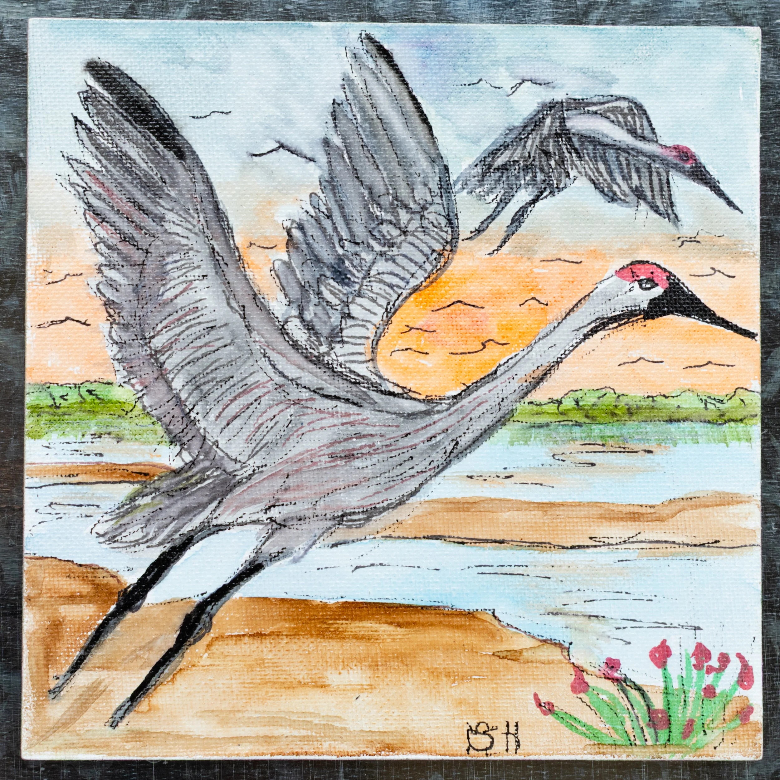 Large Crane Magnets | Multiple Designs | Hand-Painted | Sheryll Hickman Art - Image 4