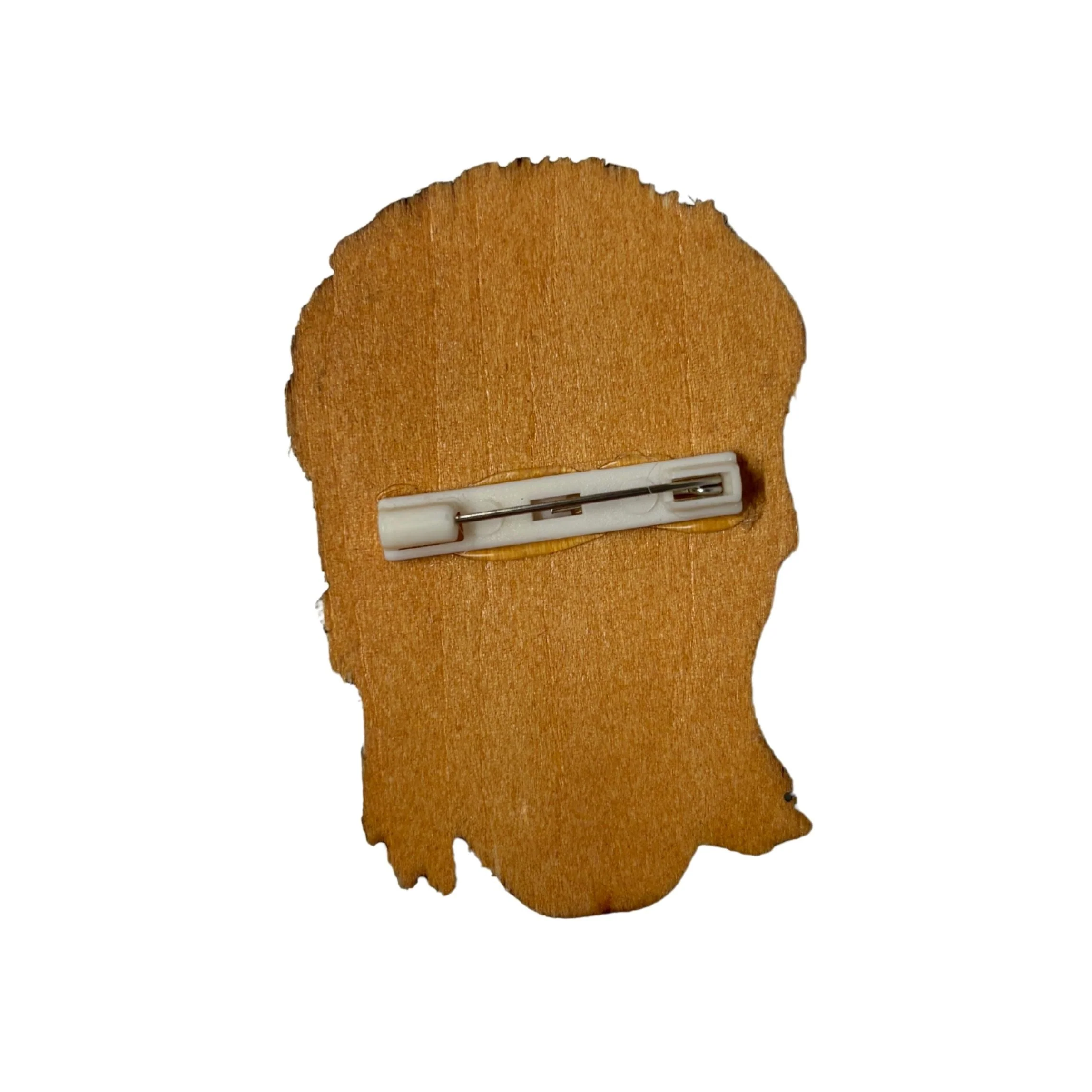 Large David Bowie Wooden Brooch Pin | Retro Rock Tribute - Image 3