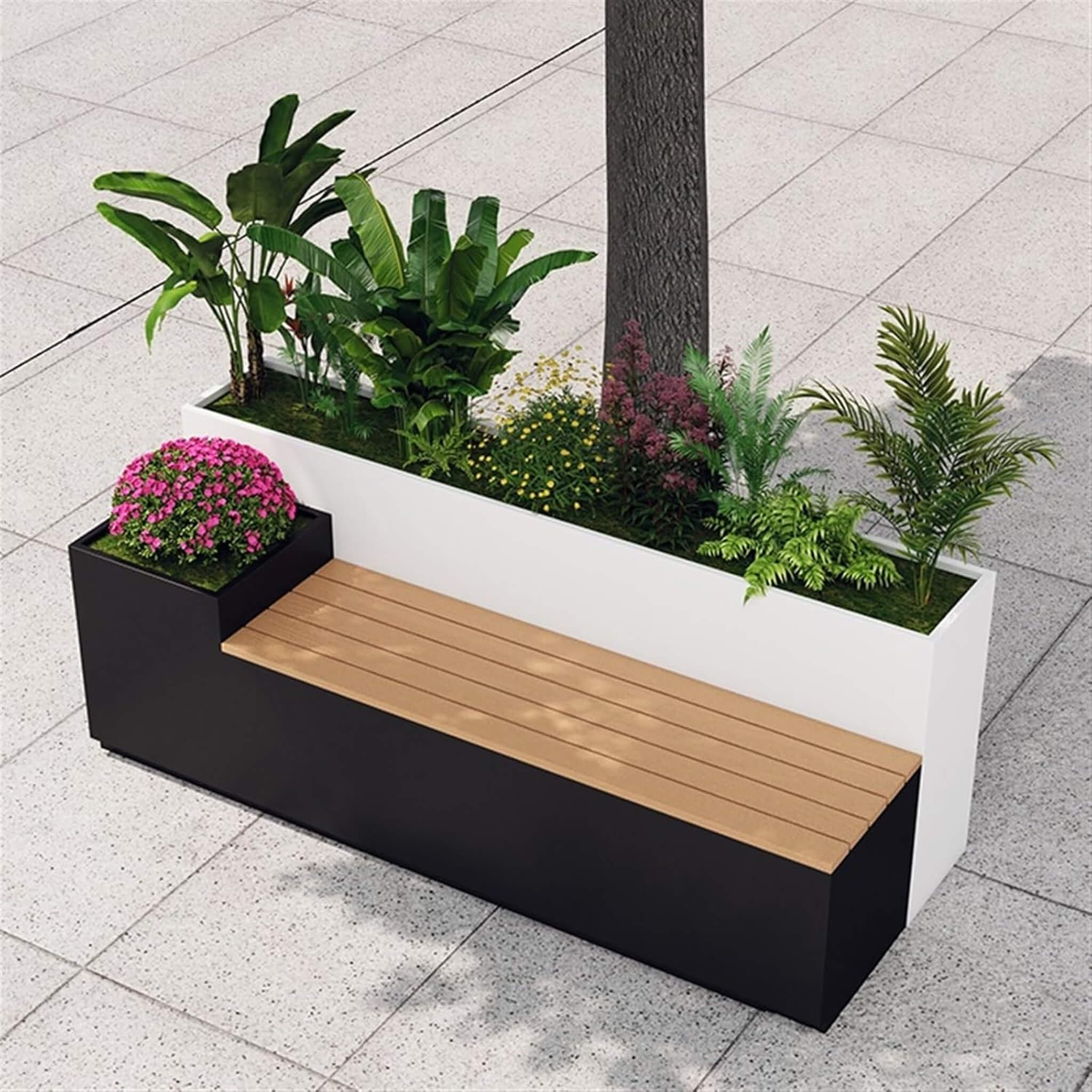 Large Outdoor All-Weather Commercial Flower Box Potting Bench [Made To Order] (SAK70249) - Image 3