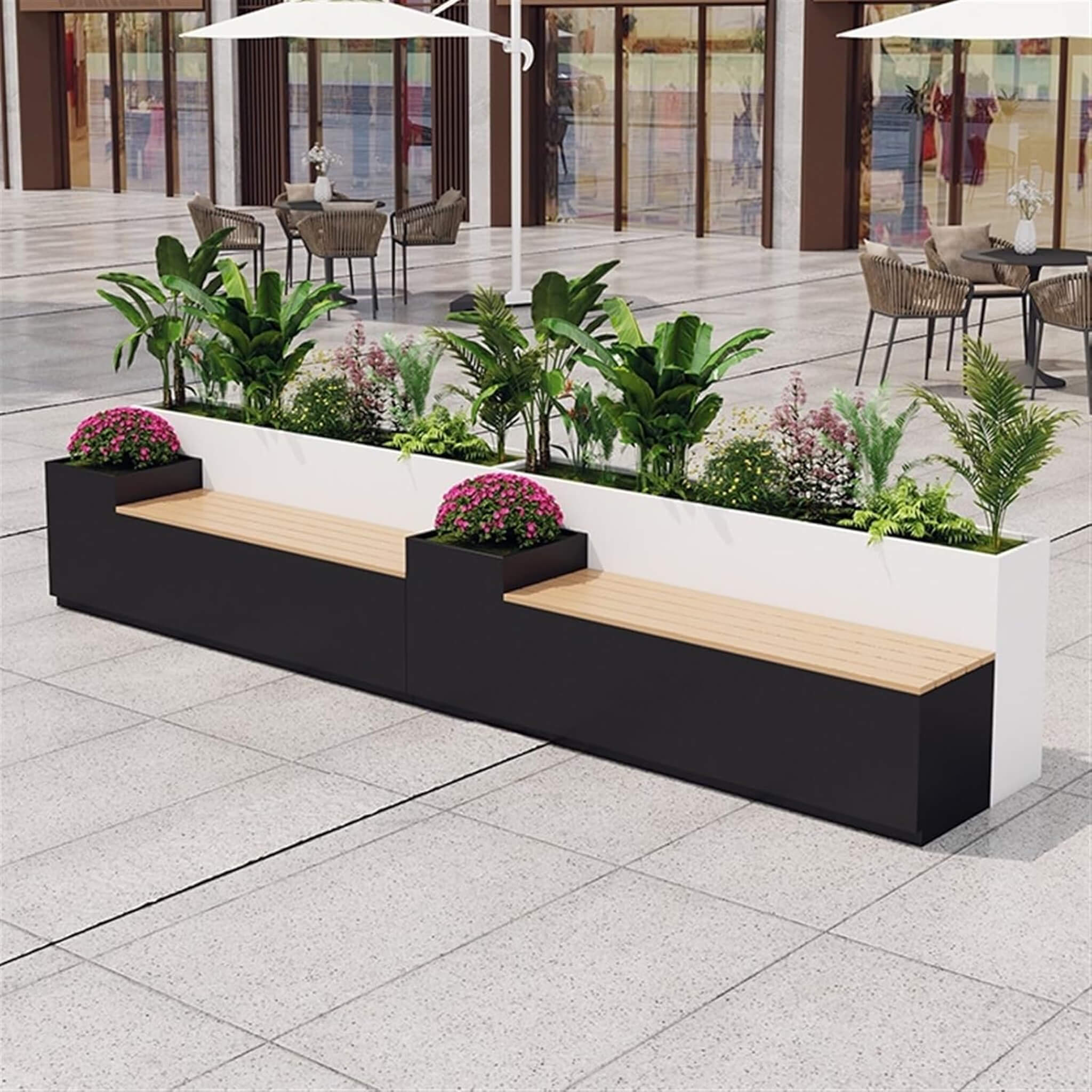 Large Outdoor All-Weather Commercial Flower Box Potting Bench [Made To Order] (SAK70249) - Image 5