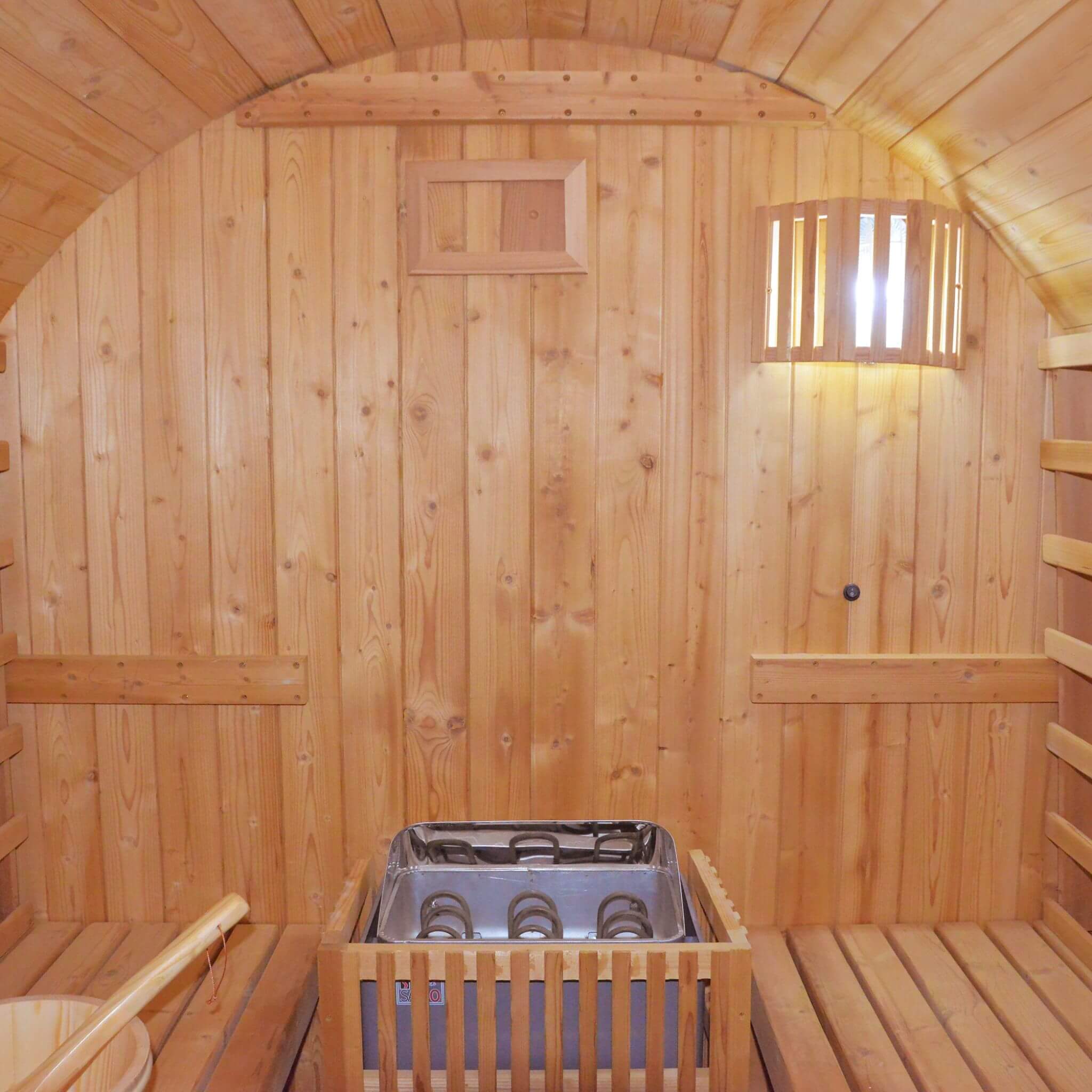 Thermora Ignite Large Premium American White Oak Outdoor Wooden Barrel Sauna With 4.5KW Sauna Heater (SAK45968) - Image 10