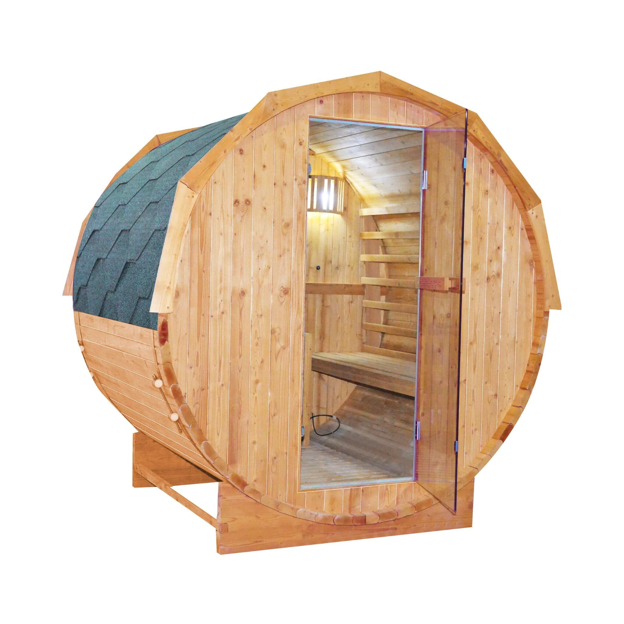 Thermora Ignite Large Premium American White Oak Outdoor Wooden Barrel Sauna With 4.5KW Sauna Heater (SAK45968) - Image 3