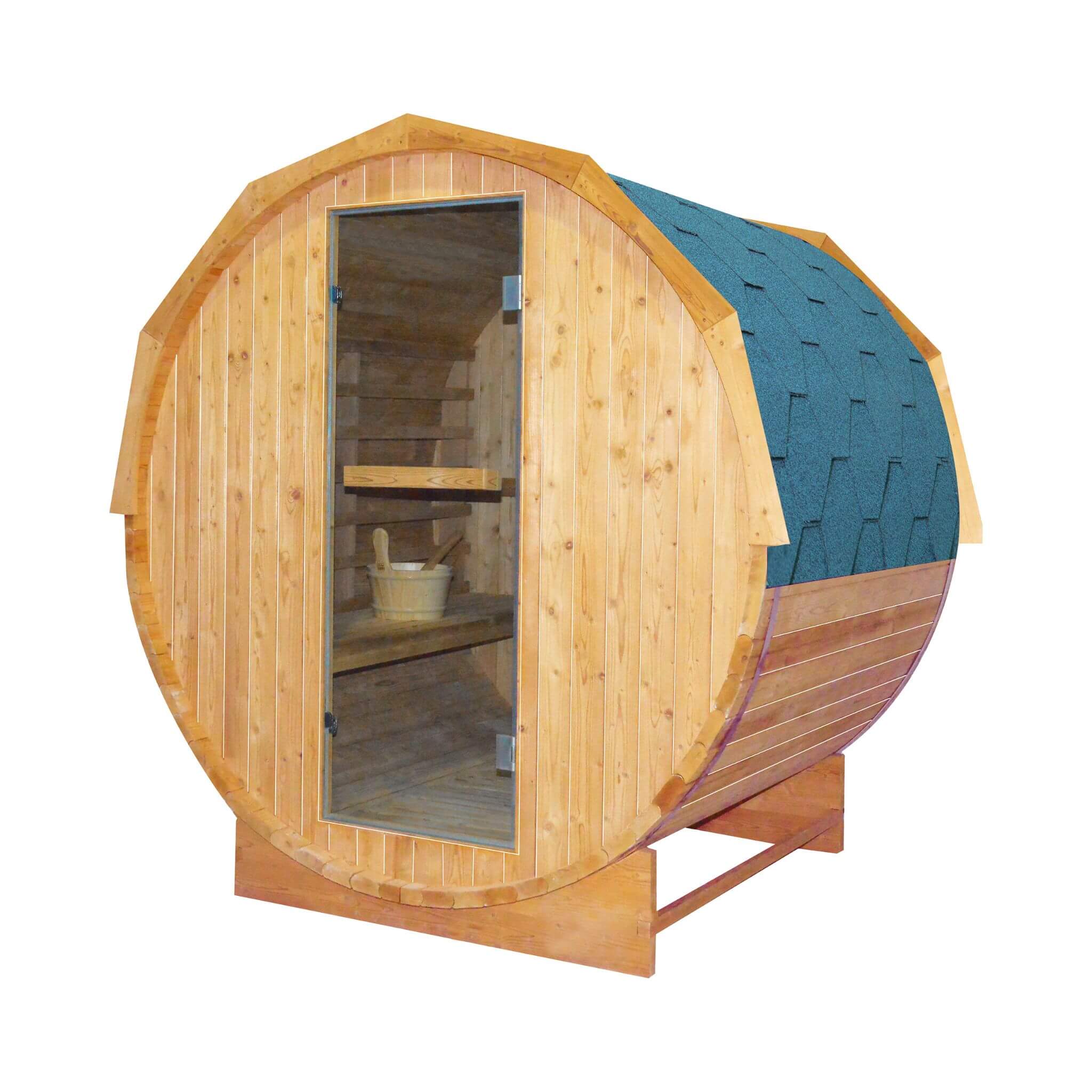 Thermora Ignite Large Premium American White Oak Outdoor Wooden Barrel Sauna With 4.5KW Sauna Heater (SAK45968) - Image 5