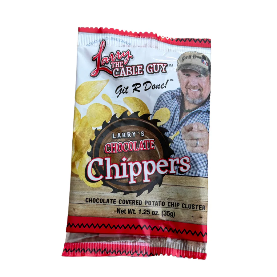 Larry the Cable Guy Chocolate Covered Potato Chip | Pack of 6 | 1.25 oz | Baker's Candies - Image 2