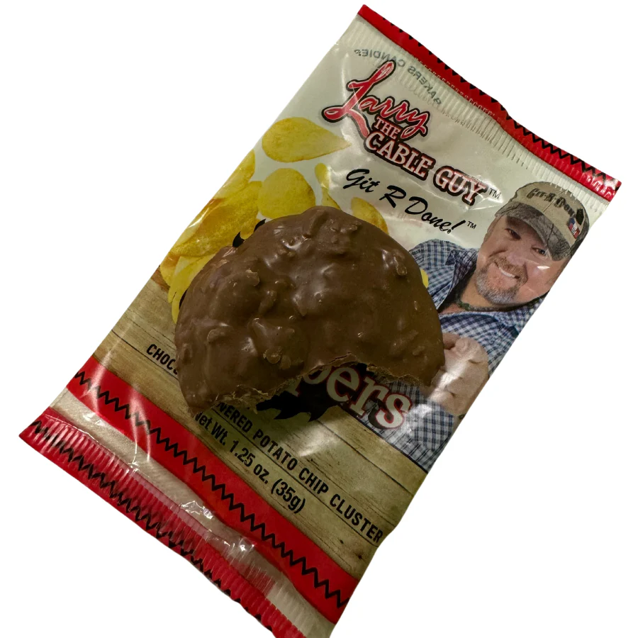 Larry the Cable Guy Chocolate Covered Potato Chip | Pack of 6 | 1.25 oz | Baker's Candies - Image 8