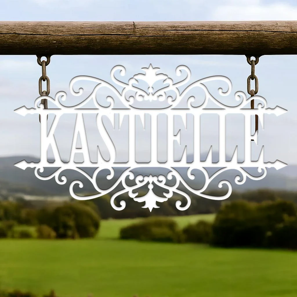 Last Name Scrolled Sign - Image 2