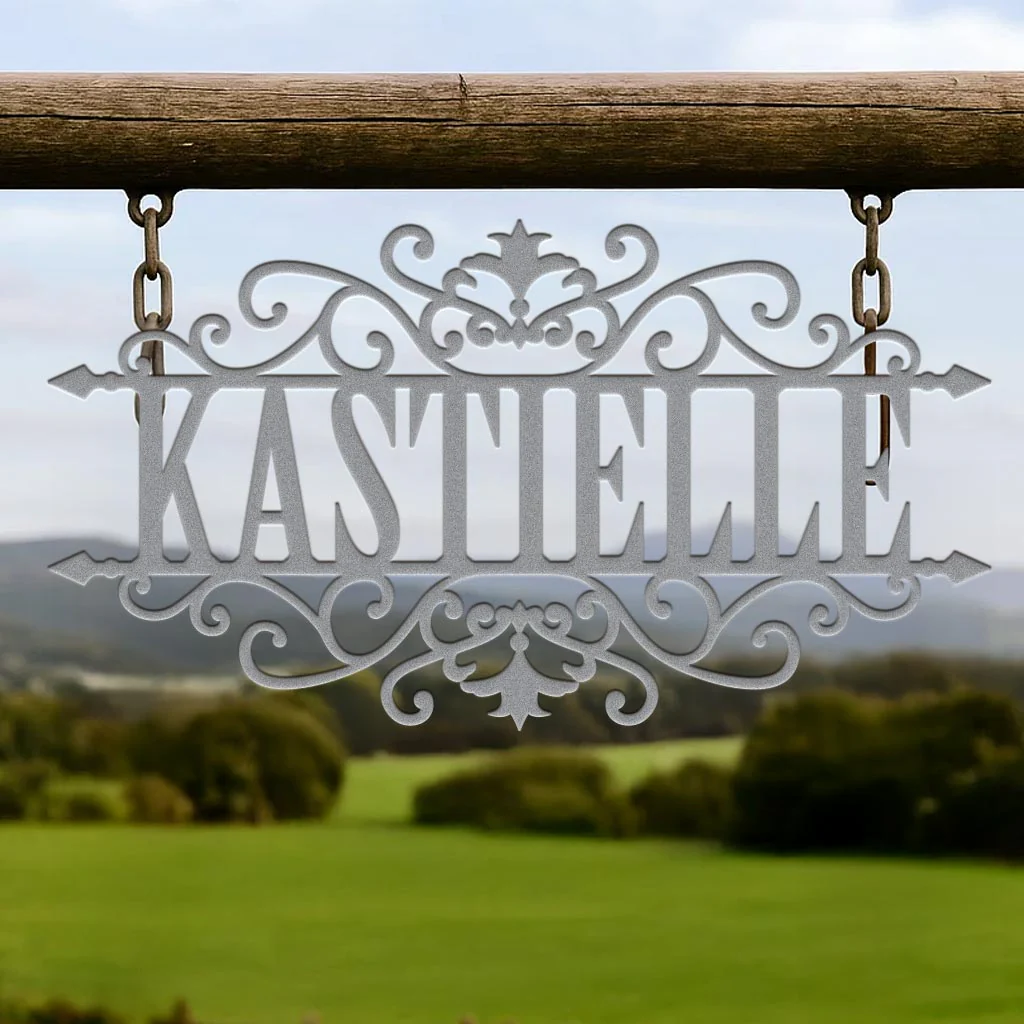 Last Name Scrolled Sign - Image 3