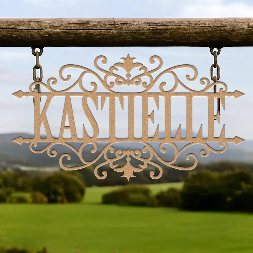 Last Name Scrolled Sign - Image 5