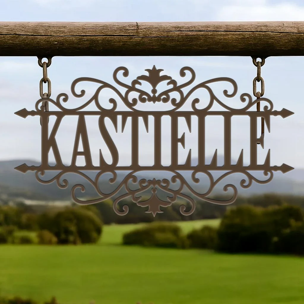 Last Name Scrolled Sign - Image 7