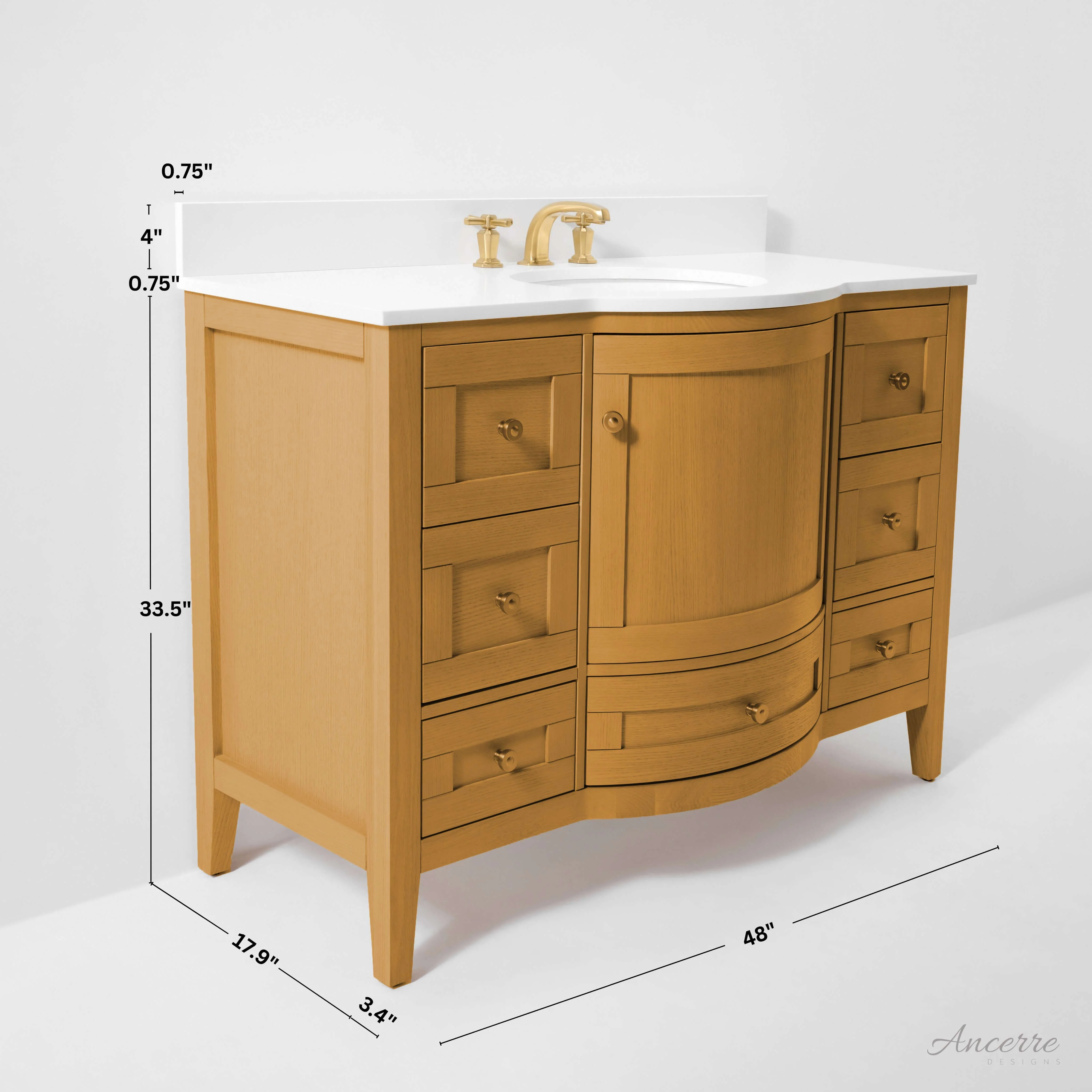 Lauren Bathroom Vanity Collection in Sienna Finish - Image 11