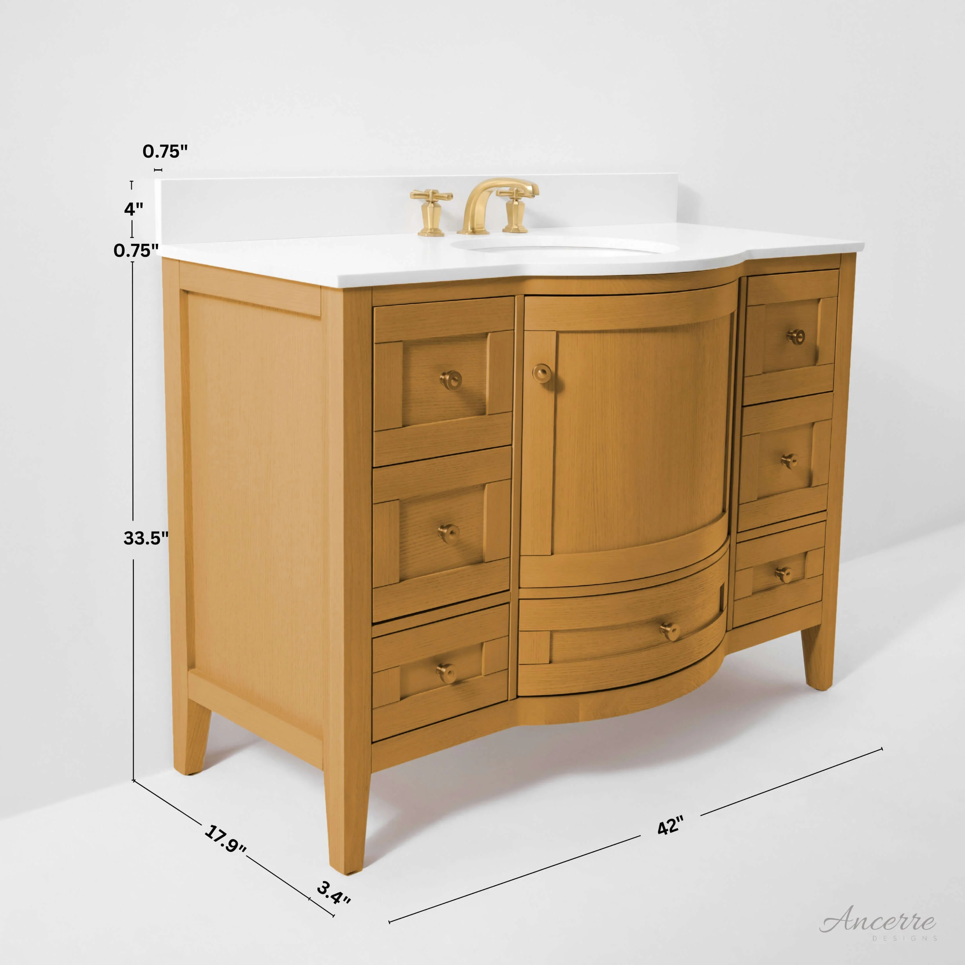 Lauren Bathroom Vanity Collection in Sienna Finish - Image 3
