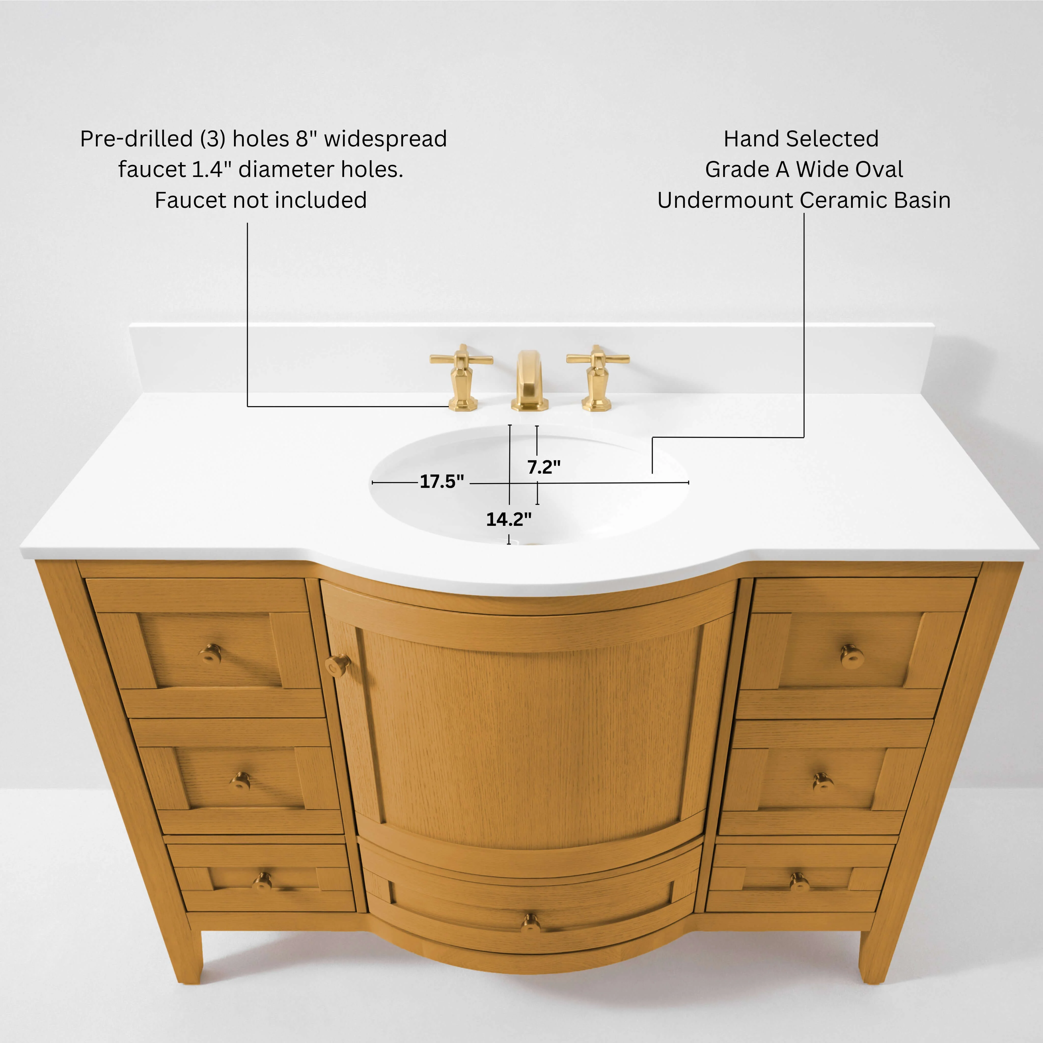 Lauren Bathroom Vanity Collection in Sienna Finish - Image 4