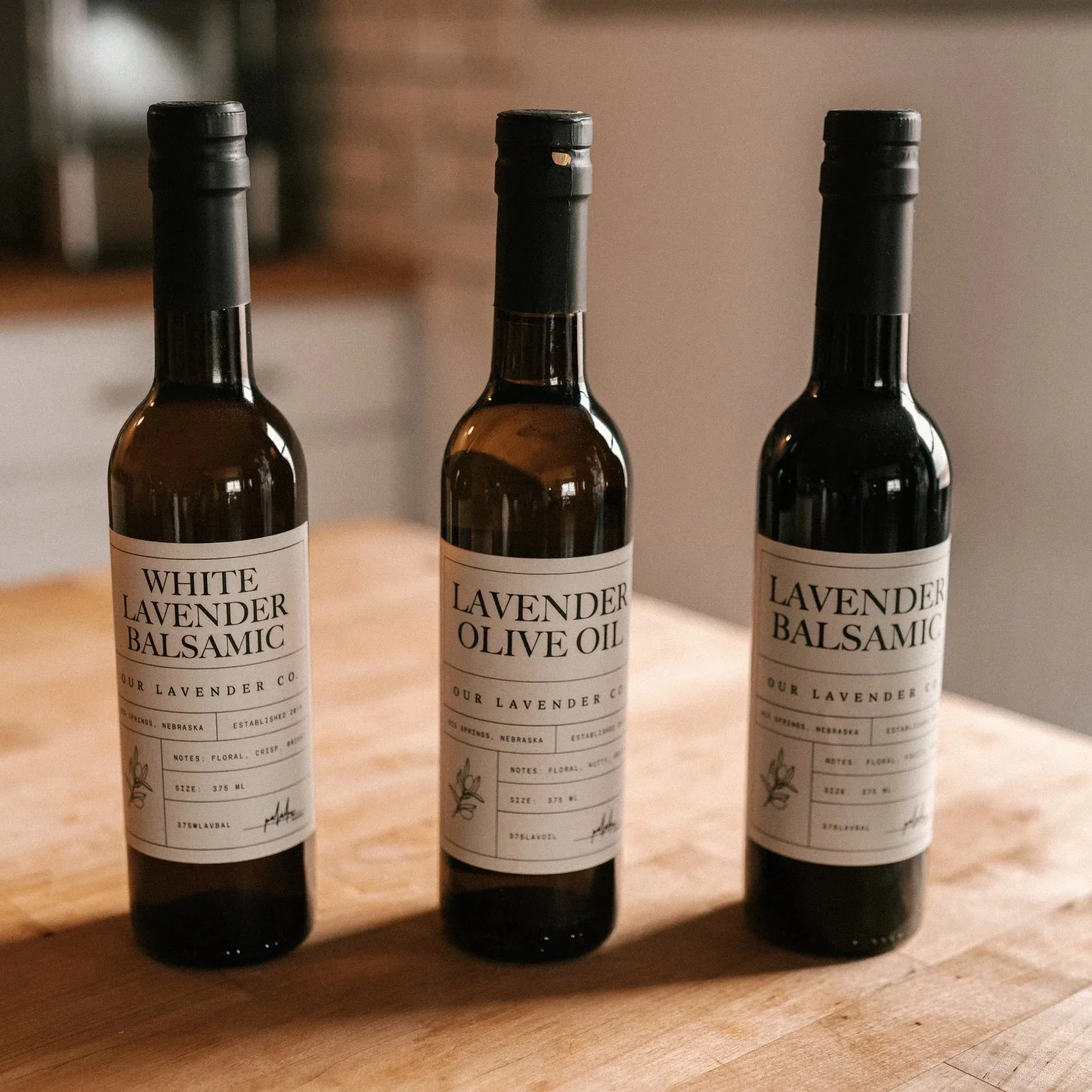 Lavendar Balsamic Vinegar & Olive Oil Bundle | Olive Oil, Balsamic & White Balsamic Vinegar | Our Lavender Co - Image 2
