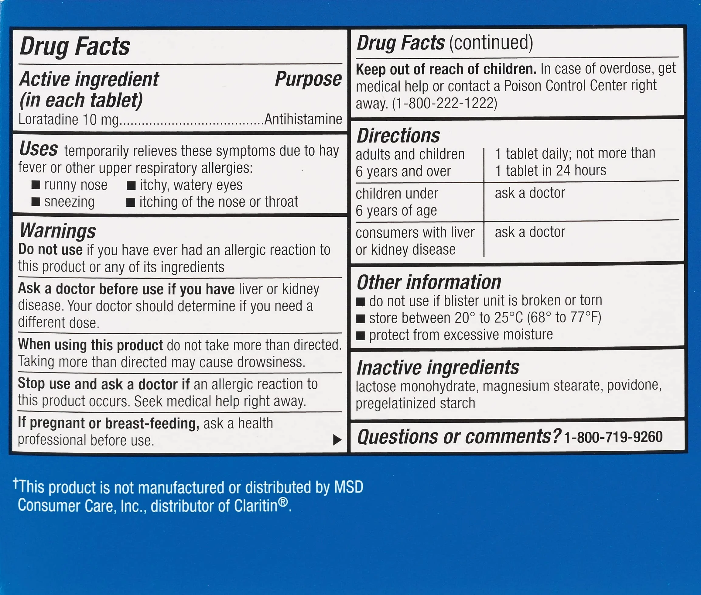 Leader 24 Hour Allergy Relief, Non-Drowsy, Loratadine 10mg, Antihistamine, Original Prescription Strength, Sinus Relief, Indoor and Outdoor, Counteract Allergy, 90 Tablets - Image 3