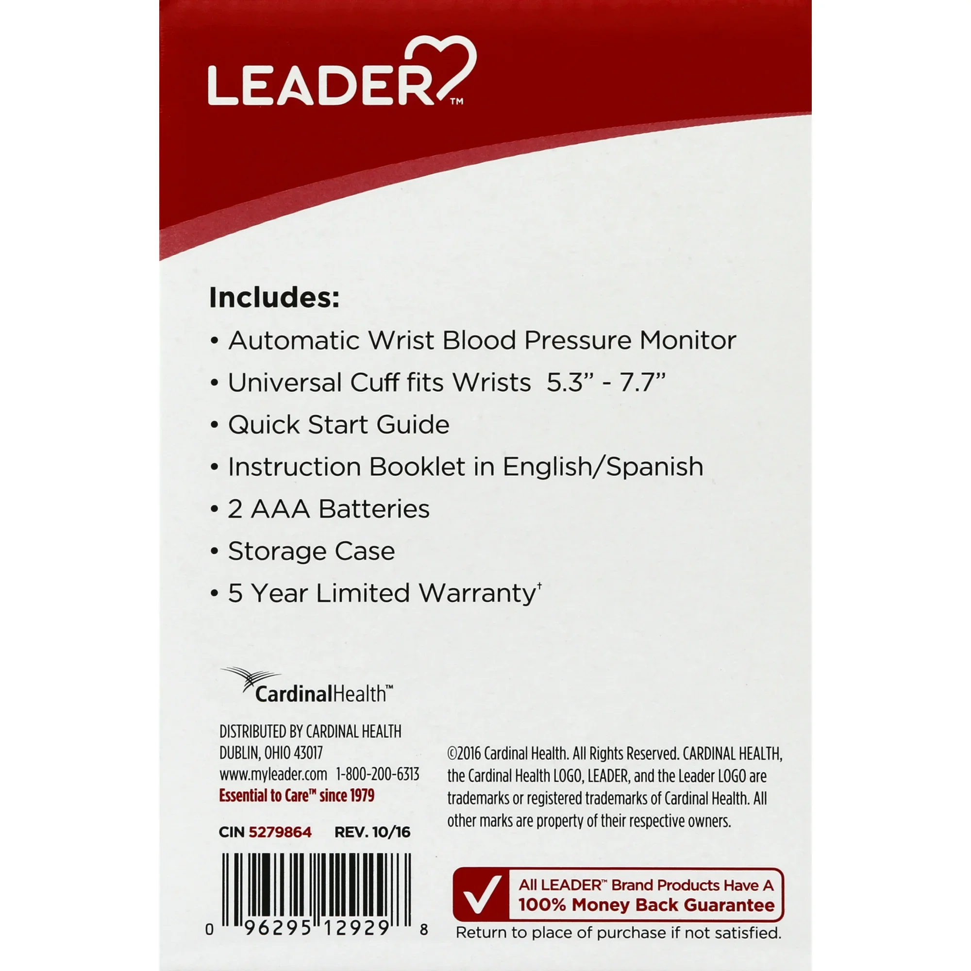Leader Deluxe Automatic Wrist Blood Pressure Monitor - Image 4
