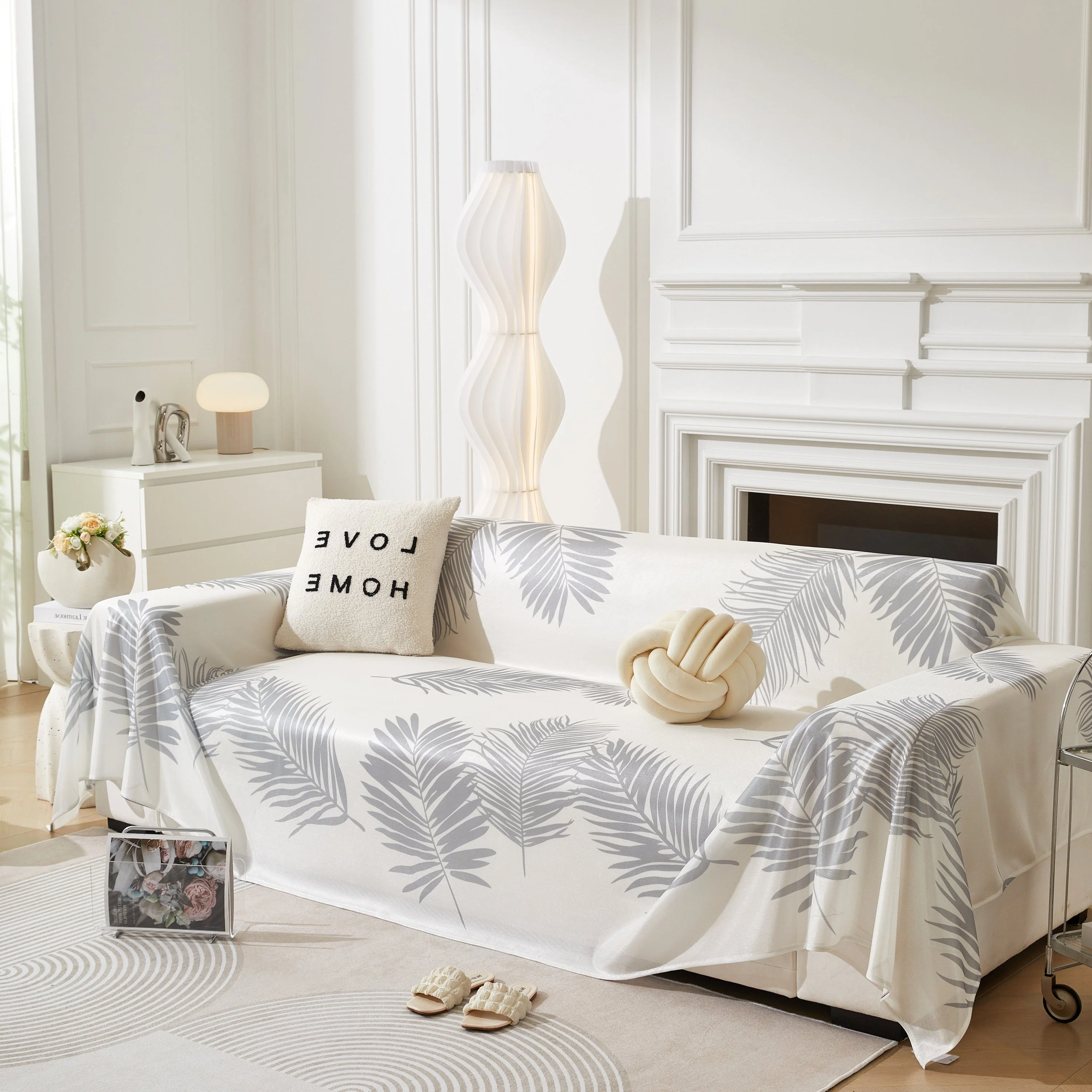 Leaf Printed Slipcover Sofa Covers, Universal Couch Throw Cover, Pets Furniture Protector for Home Decor - Image 103
