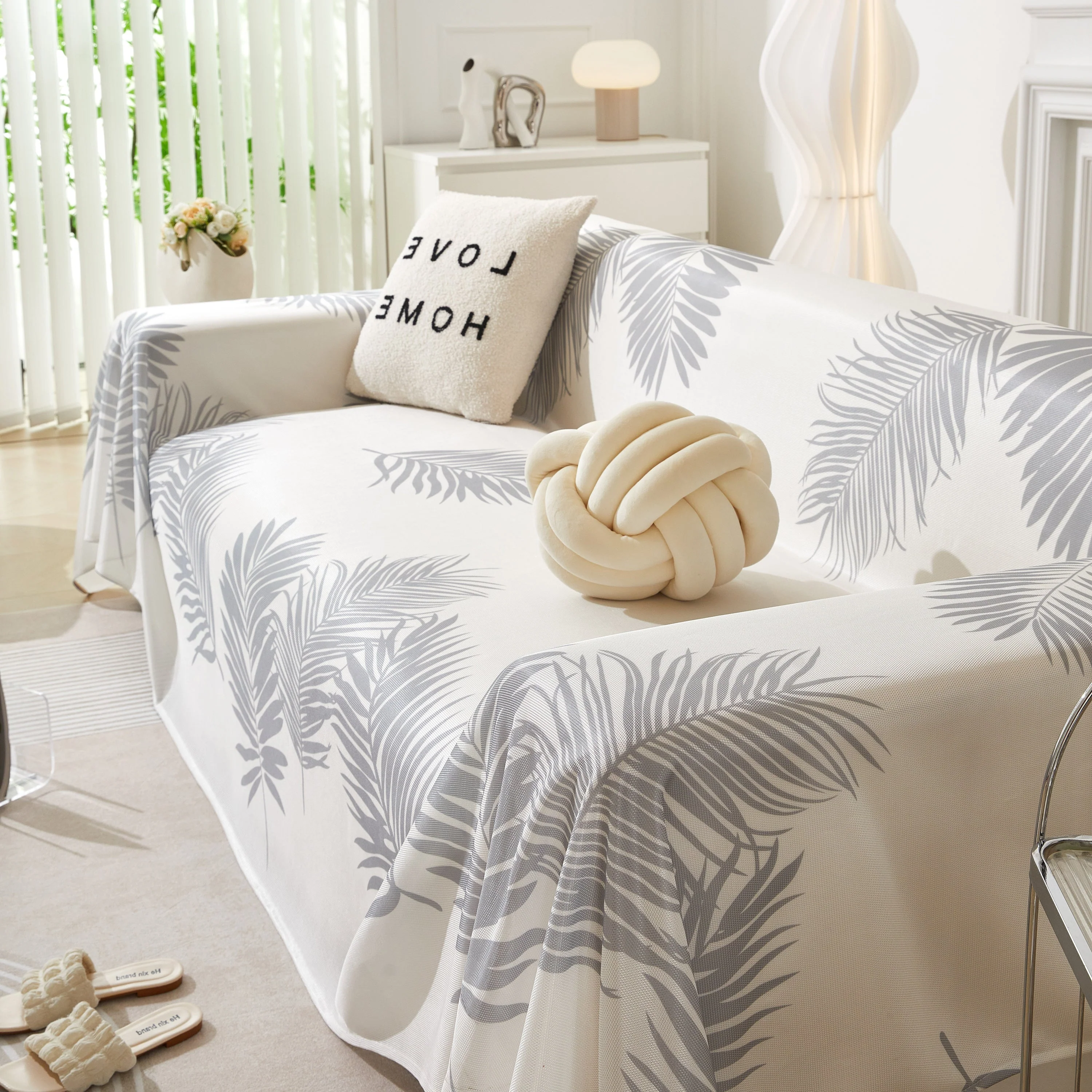 Leaf Printed Slipcover Sofa Covers, Universal Couch Throw Cover, Pets Furniture Protector for Home Decor - Image 107