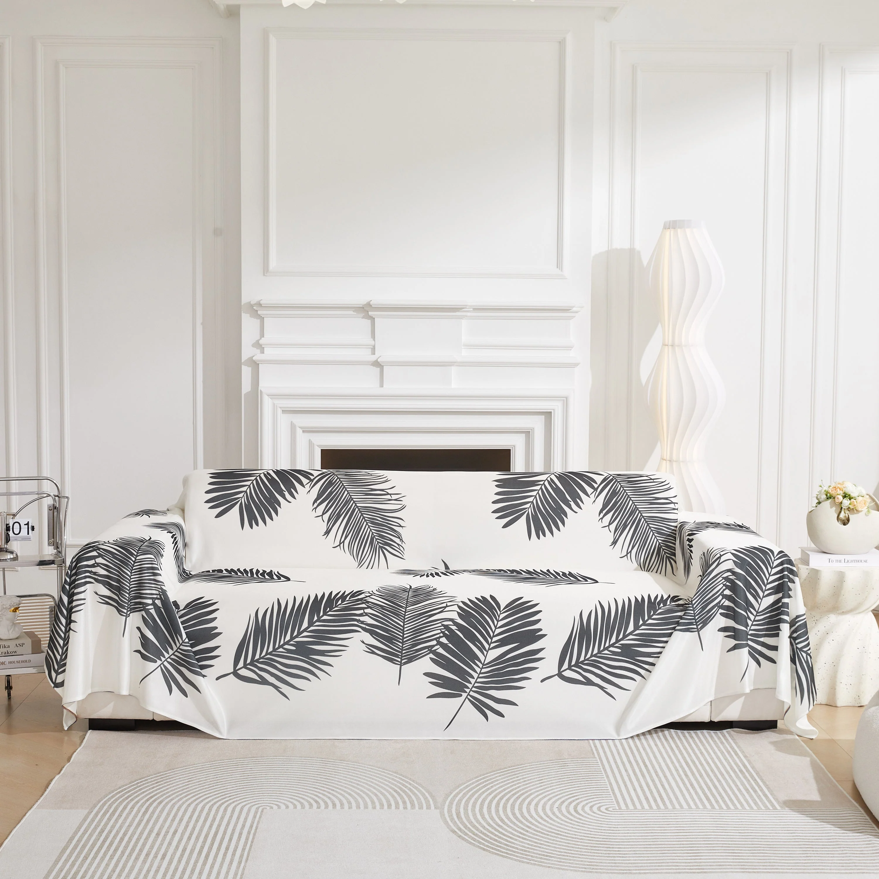 Leaf Printed Slipcover Sofa Covers, Universal Couch Throw Cover, Pets Furniture Protector for Home Decor - Image 12
