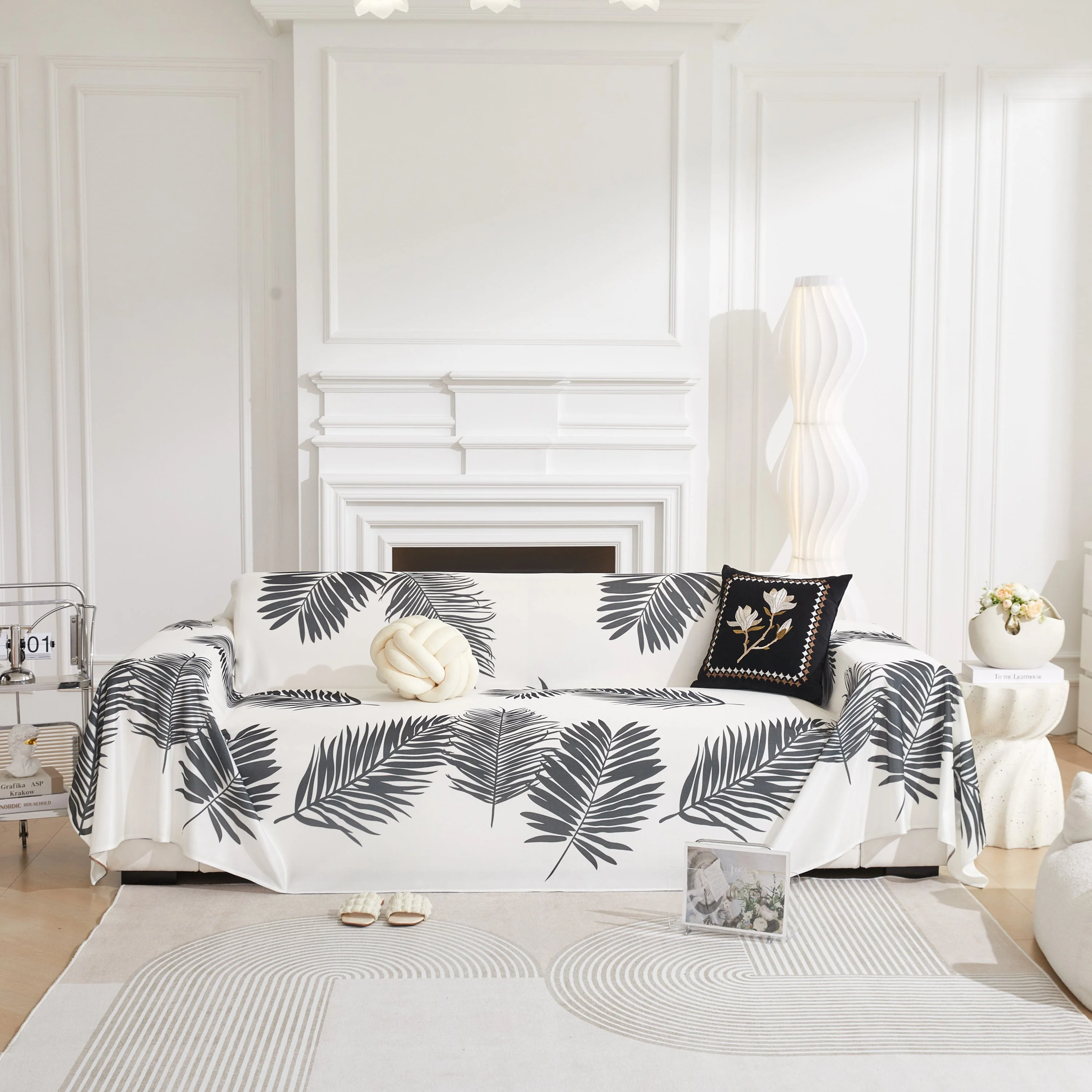Leaf Printed Slipcover Sofa Covers, Universal Couch Throw Cover, Pets Furniture Protector for Home Decor - Image 16