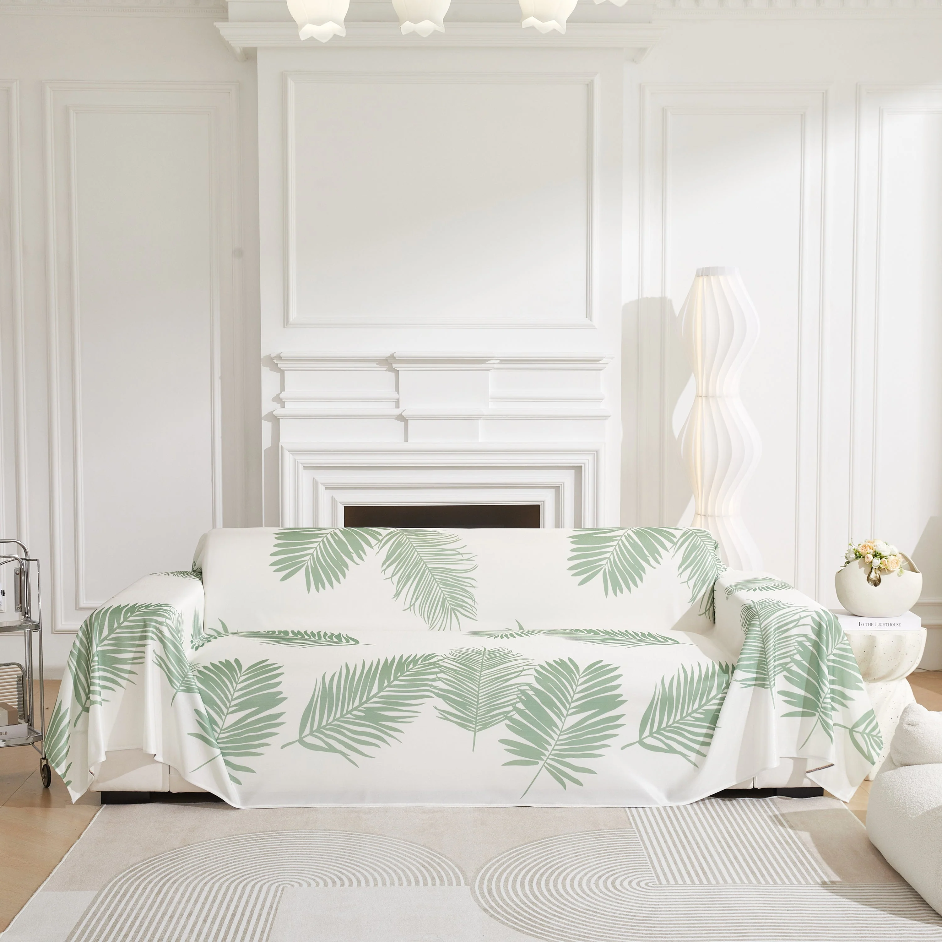 Leaf Printed Slipcover Sofa Covers, Universal Couch Throw Cover, Pets Furniture Protector for Home Decor - Image 39