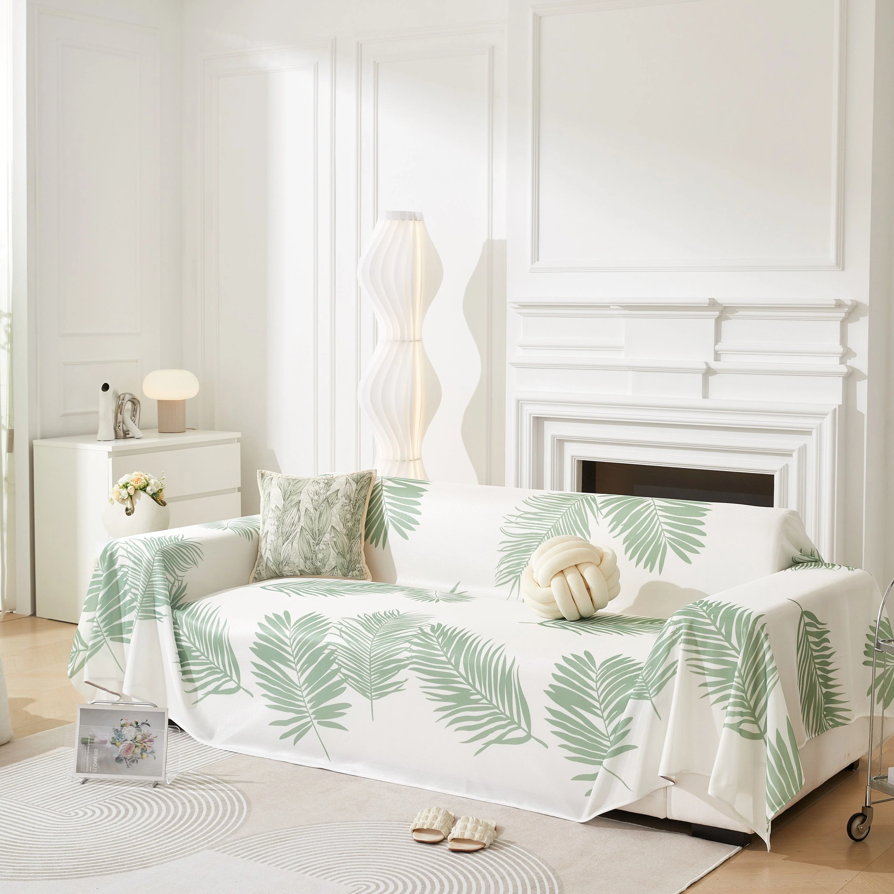 Leaf Printed Slipcover Sofa Covers, Universal Couch Throw Cover, Pets Furniture Protector for Home Decor - Image 42