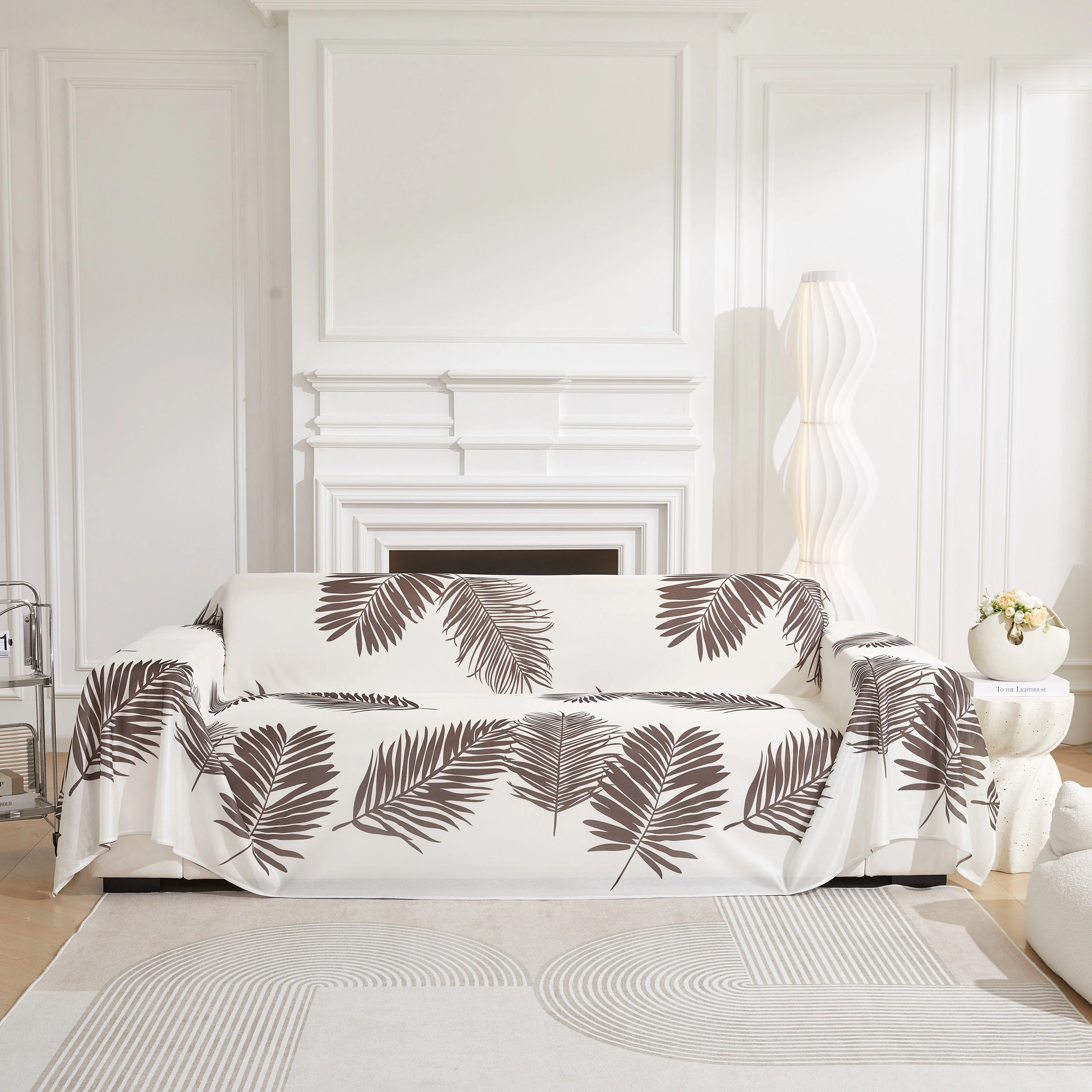 Leaf Printed Slipcover Sofa Covers, Universal Couch Throw Cover, Pets Furniture Protector for Home Decor - Image 69
