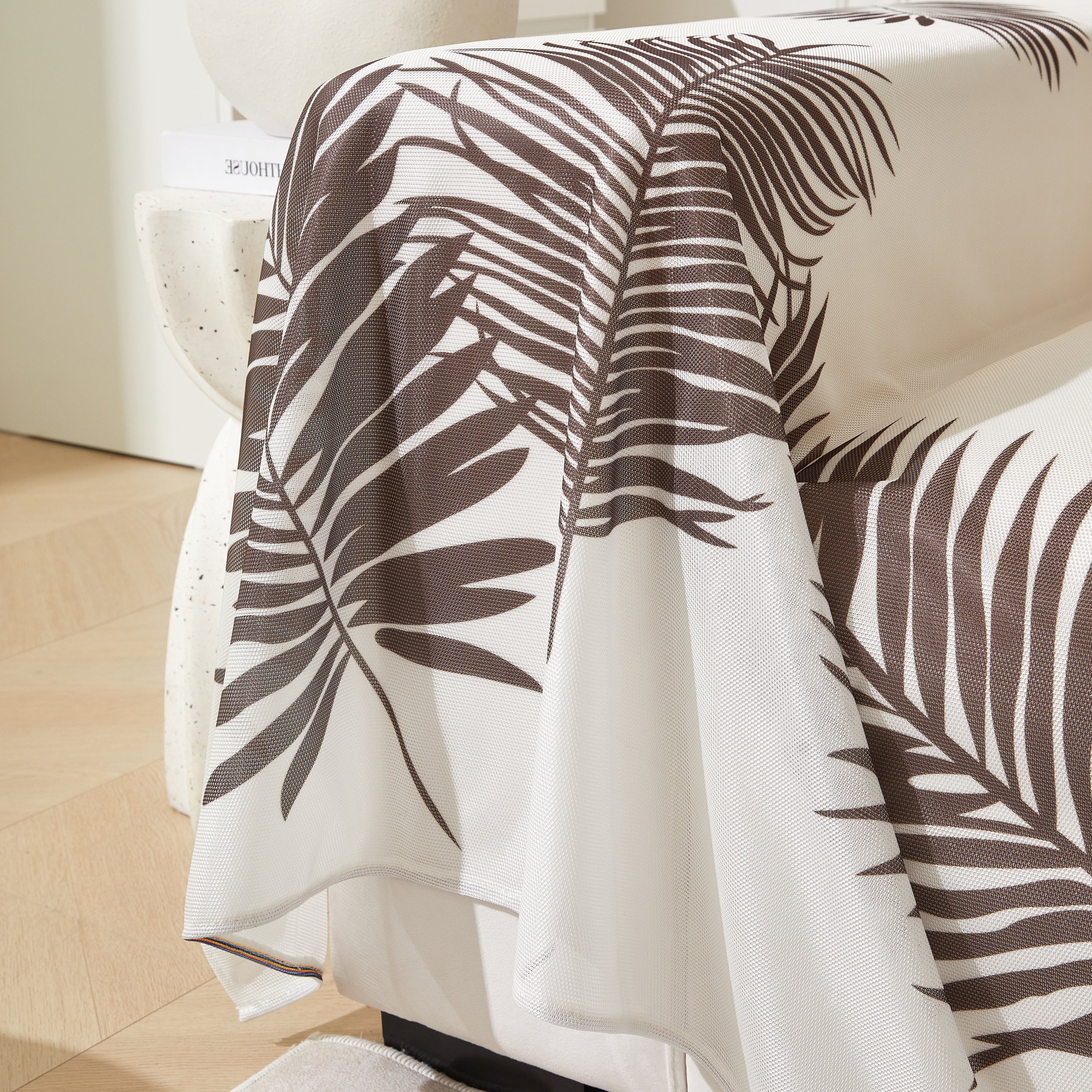 Leaf Printed Slipcover Sofa Covers, Universal Couch Throw Cover, Pets Furniture Protector for Home Decor - Image 86