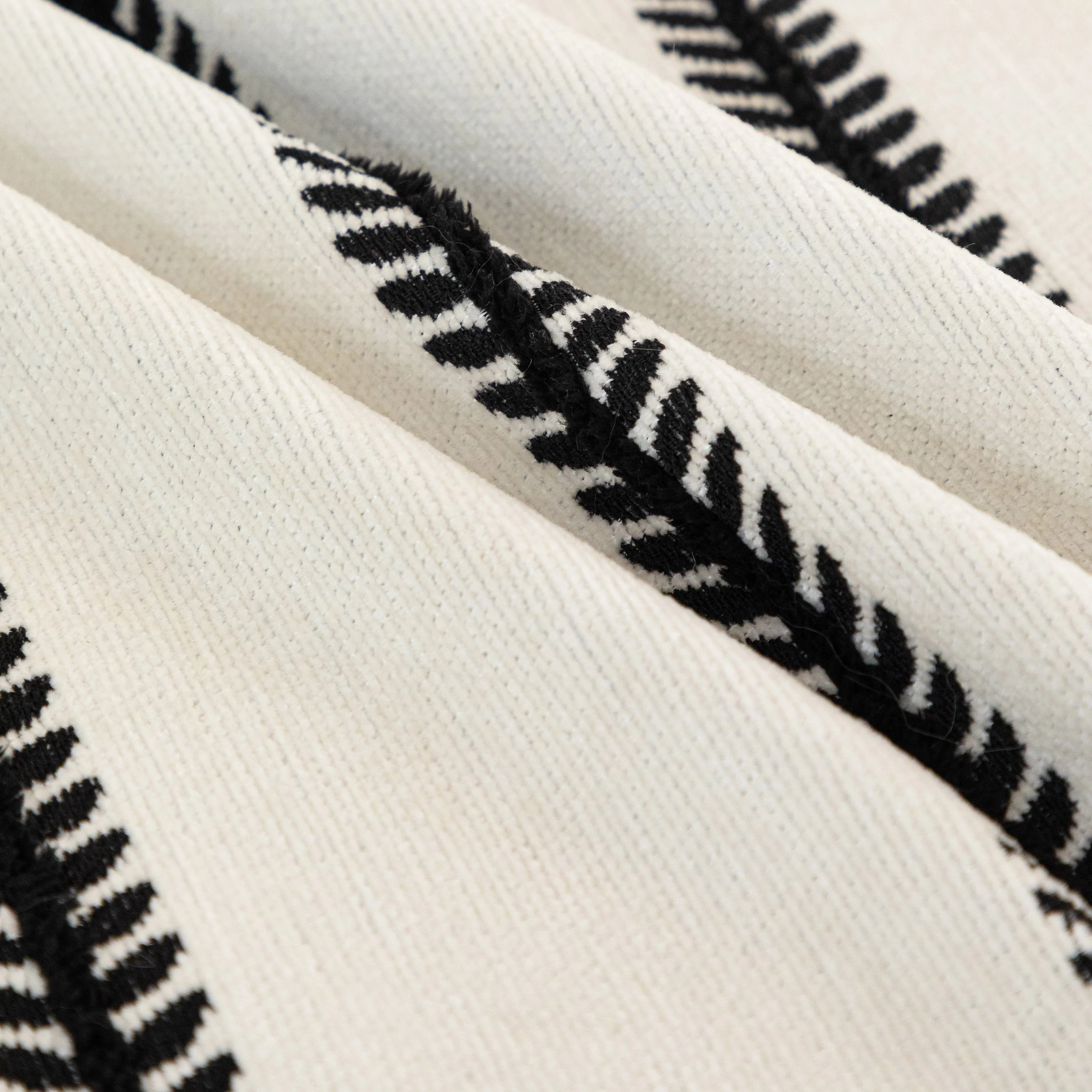Leaf Stripe Sofa Cover with Black Sheer Skirt, Boho Soft Couch Slipcover for Pets - Image 38
