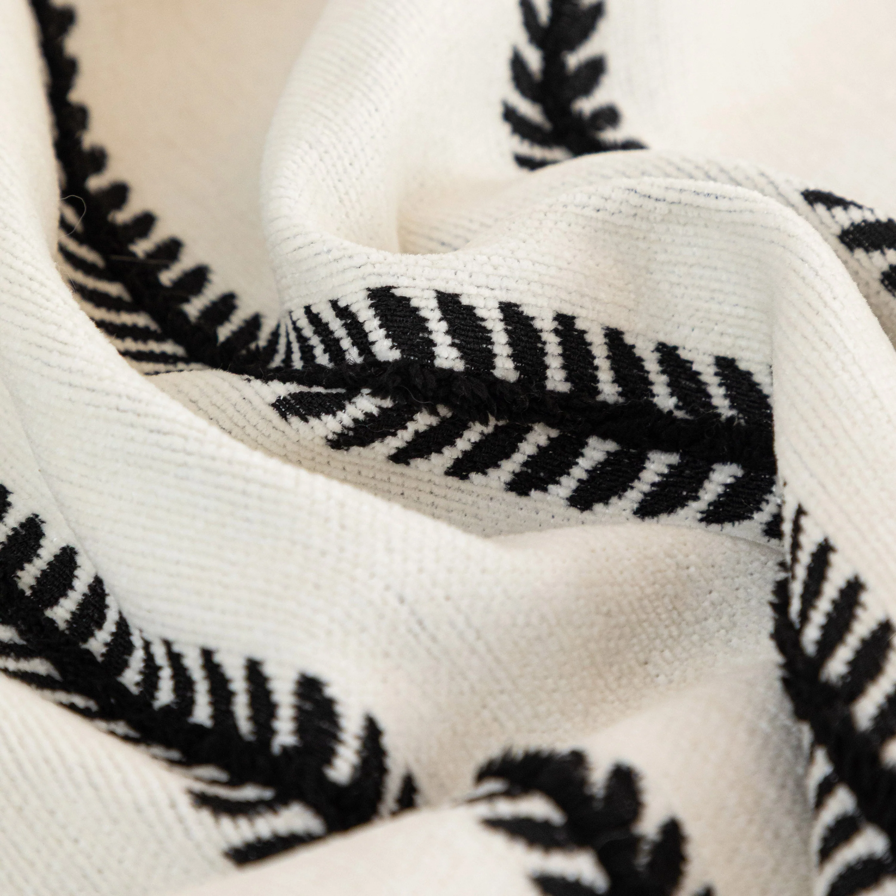 Leaf Stripe Sofa Cover with Black Sheer Skirt, Boho Soft Couch Slipcover for Pets - Image 39