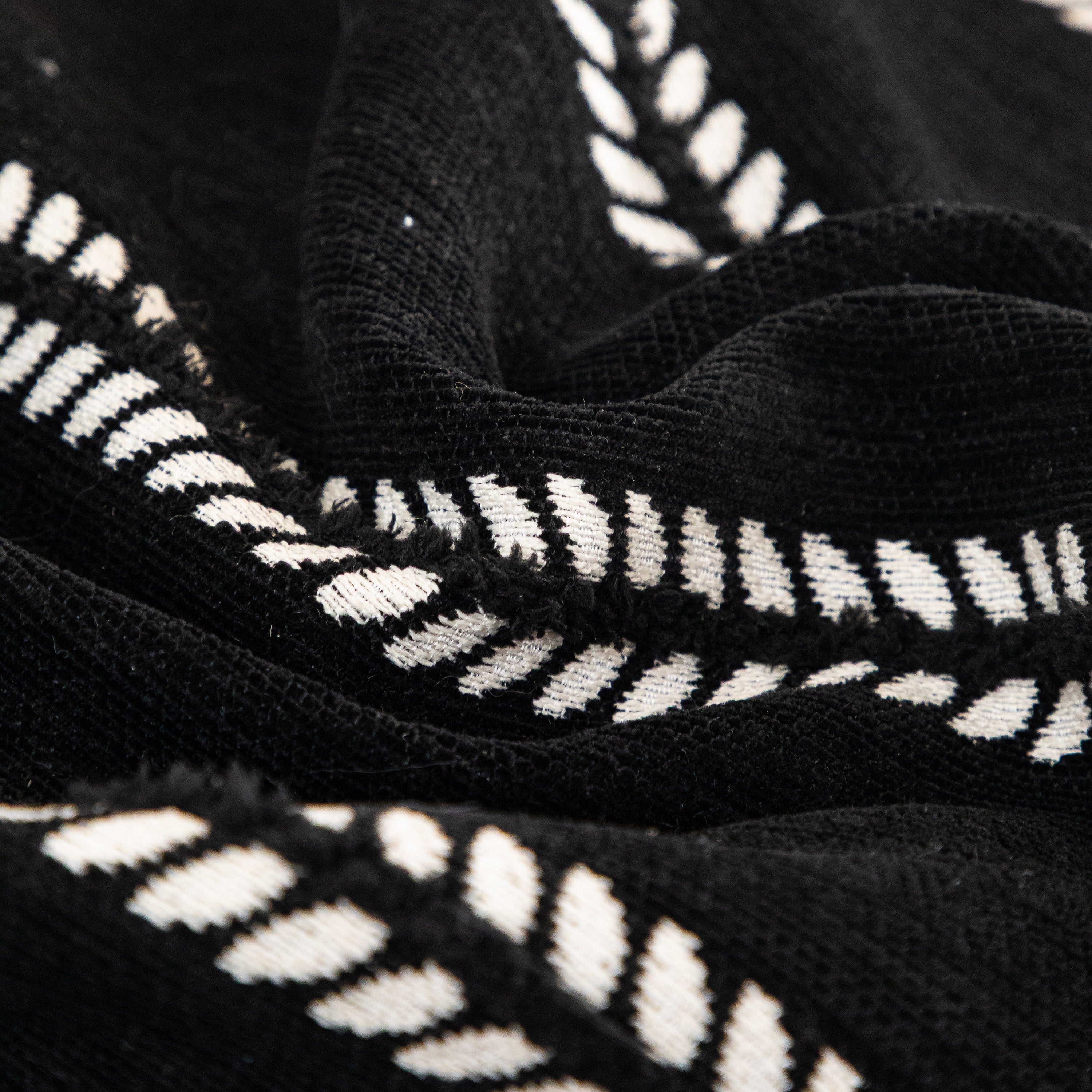 Leaf Stripe Sofa Cover with Black Sheer Skirt, Boho Soft Couch Slipcover for Pets - Image 59