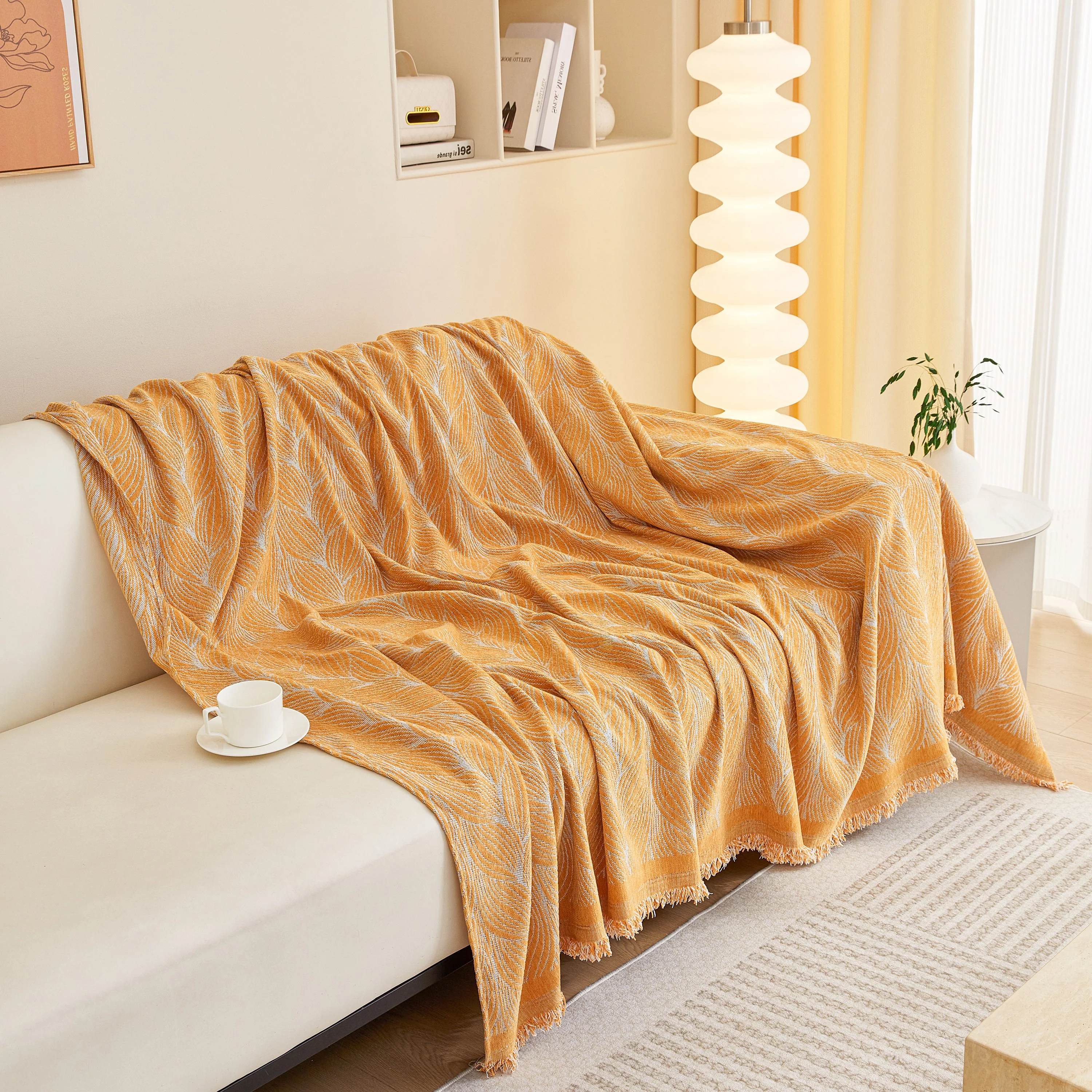Leaf Universal Furniture Protector Chenille Couch Cover, Large Couch Cover Blanket for Couch Sofa - Image 20