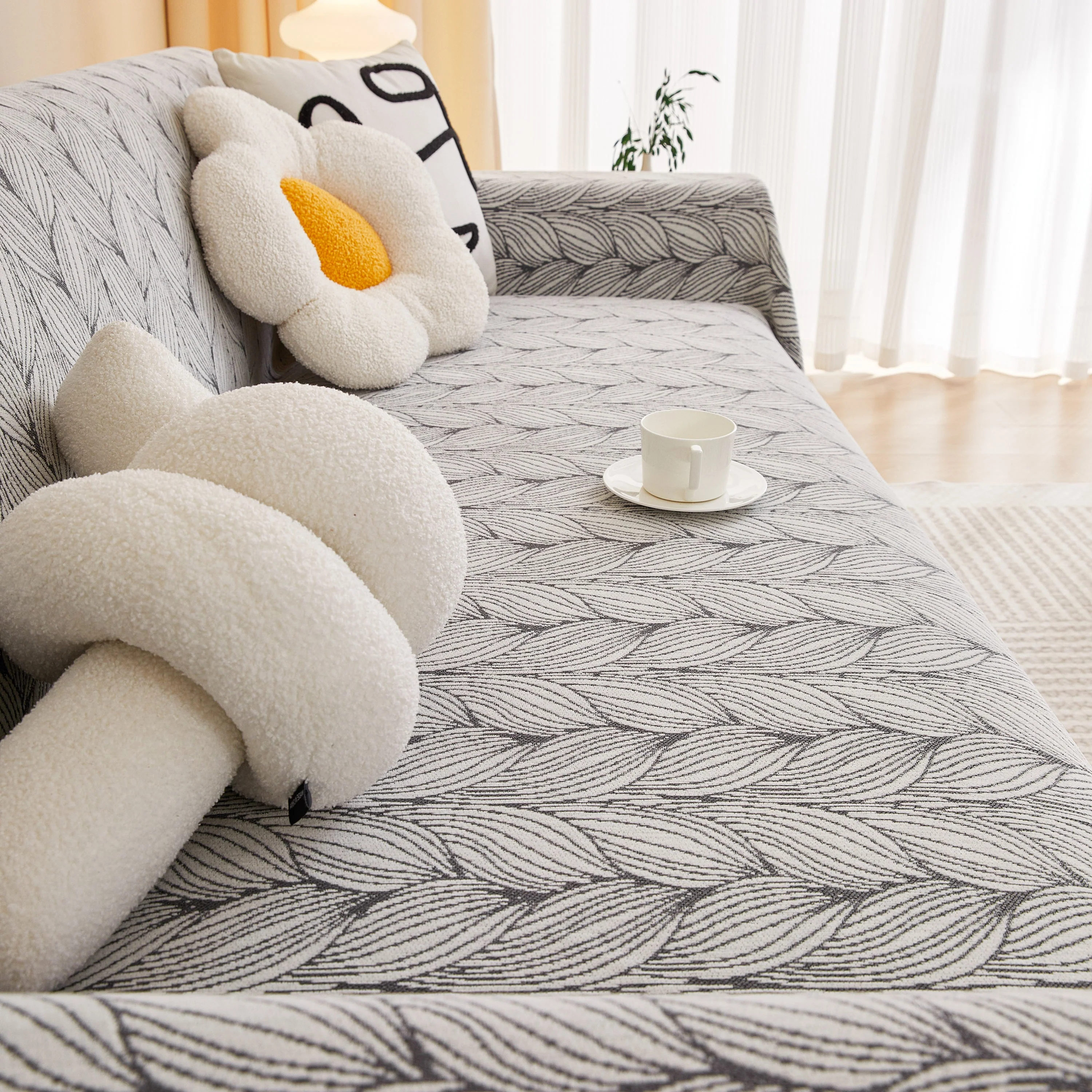 Leaf Universal Furniture Protector Chenille Couch Cover, Large Couch Cover Blanket for Couch Sofa - Image 30
