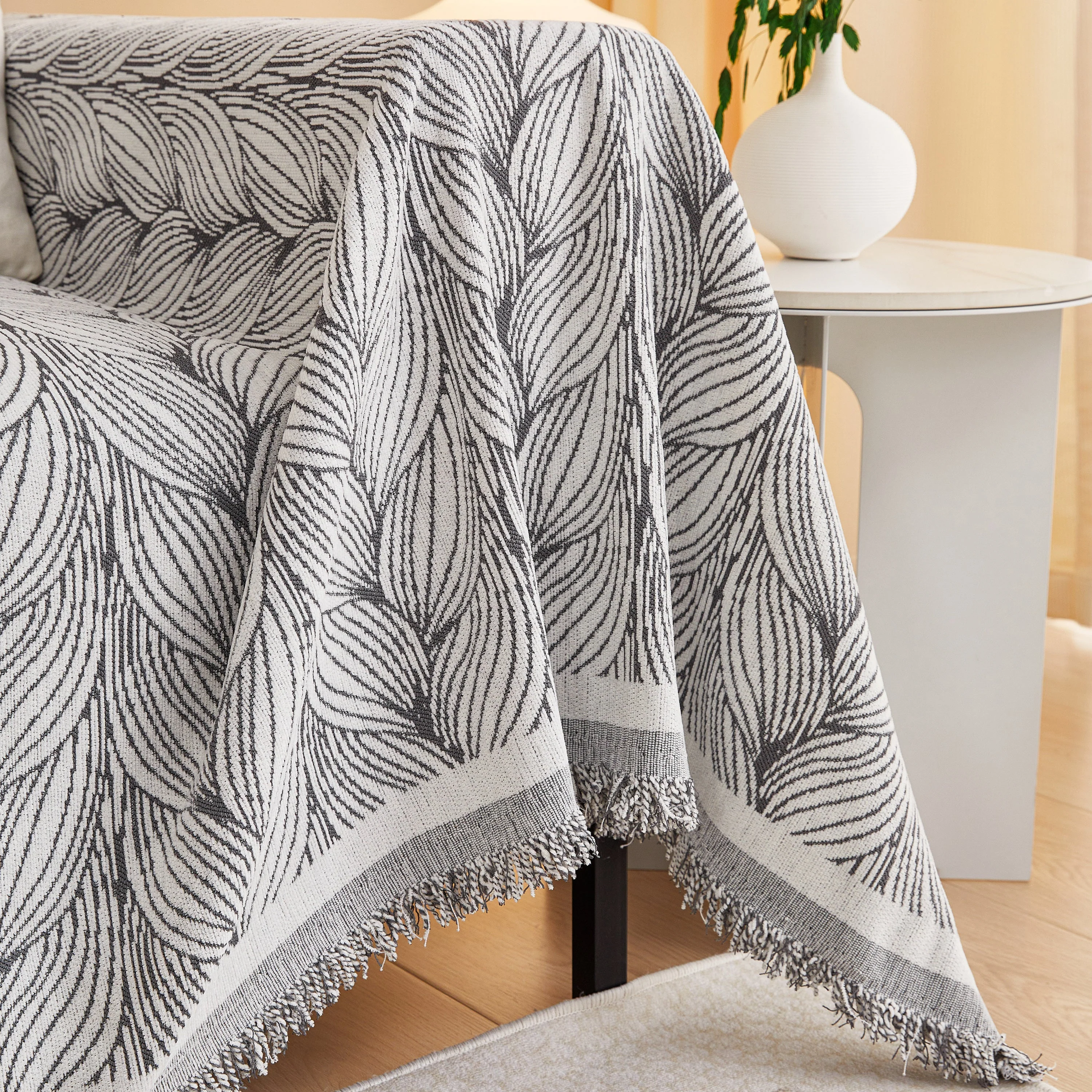 Leaf Universal Furniture Protector Chenille Couch Cover, Large Couch Cover Blanket for Couch Sofa - Image 31