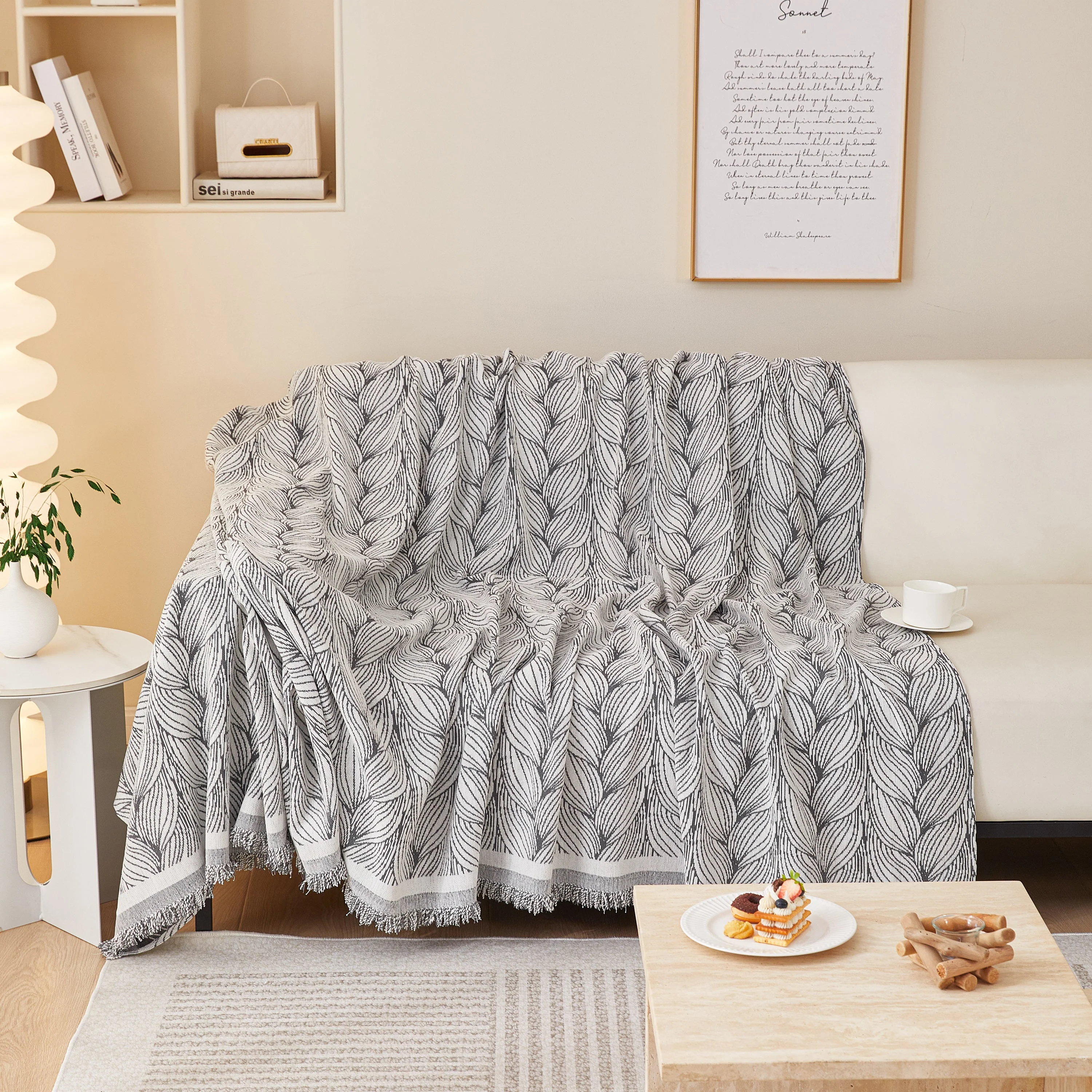 Leaf Universal Furniture Protector Chenille Couch Cover, Large Couch Cover Blanket for Couch Sofa - Image 35