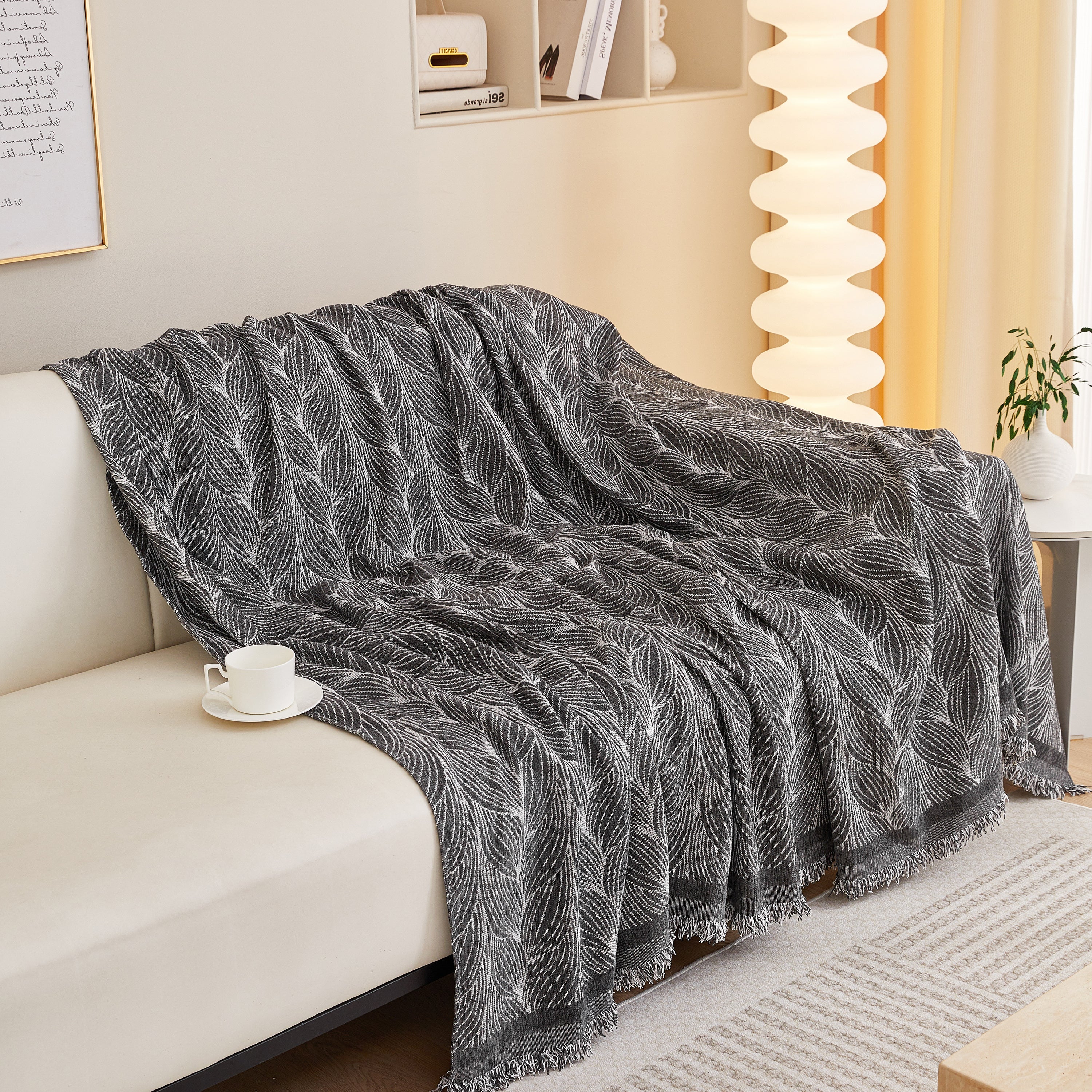 Leaf Universal Furniture Protector Chenille Couch Cover, Large Couch Cover Blanket for Couch Sofa - Image 53