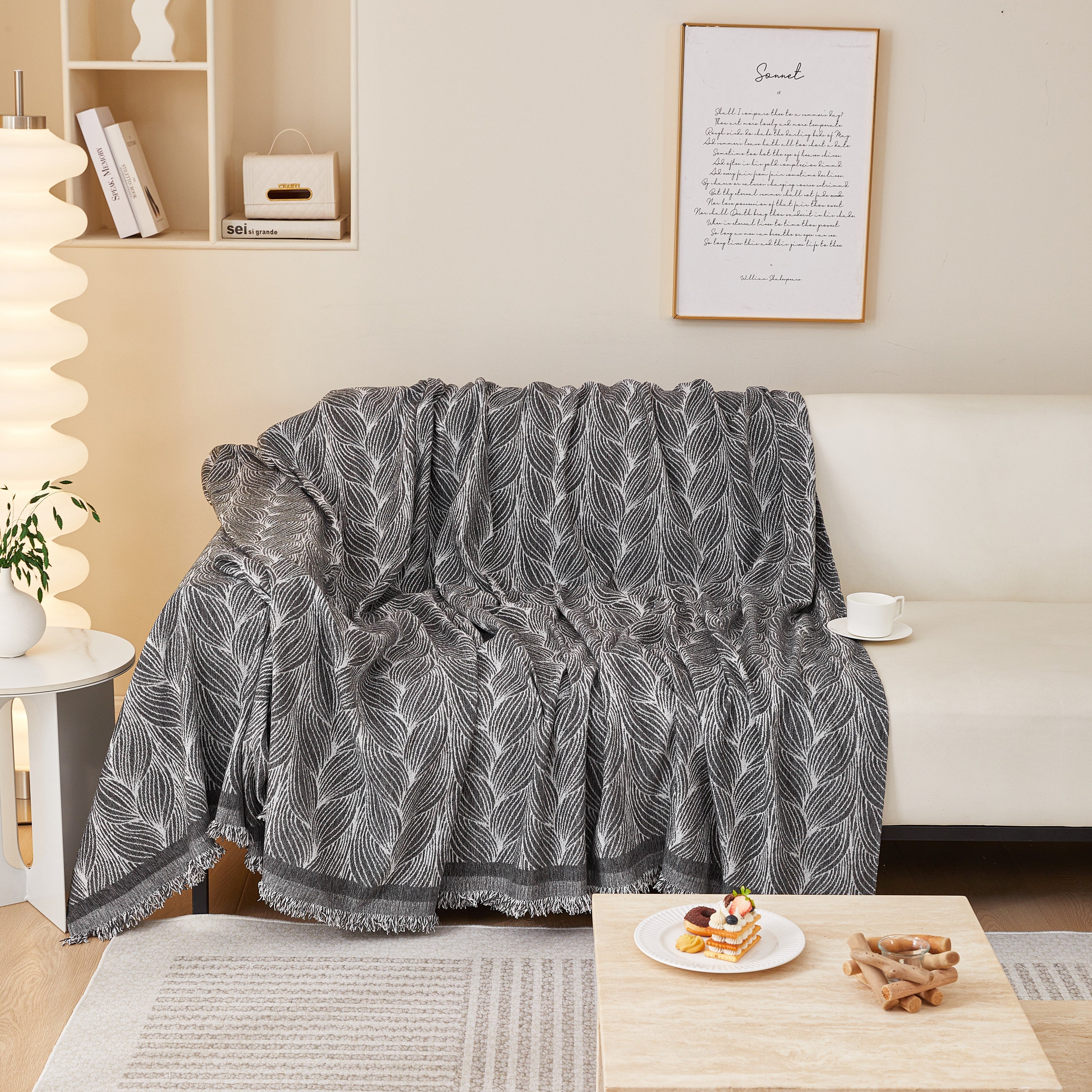 Leaf Universal Furniture Protector Chenille Couch Cover, Large Couch Cover Blanket for Couch Sofa - Image 54