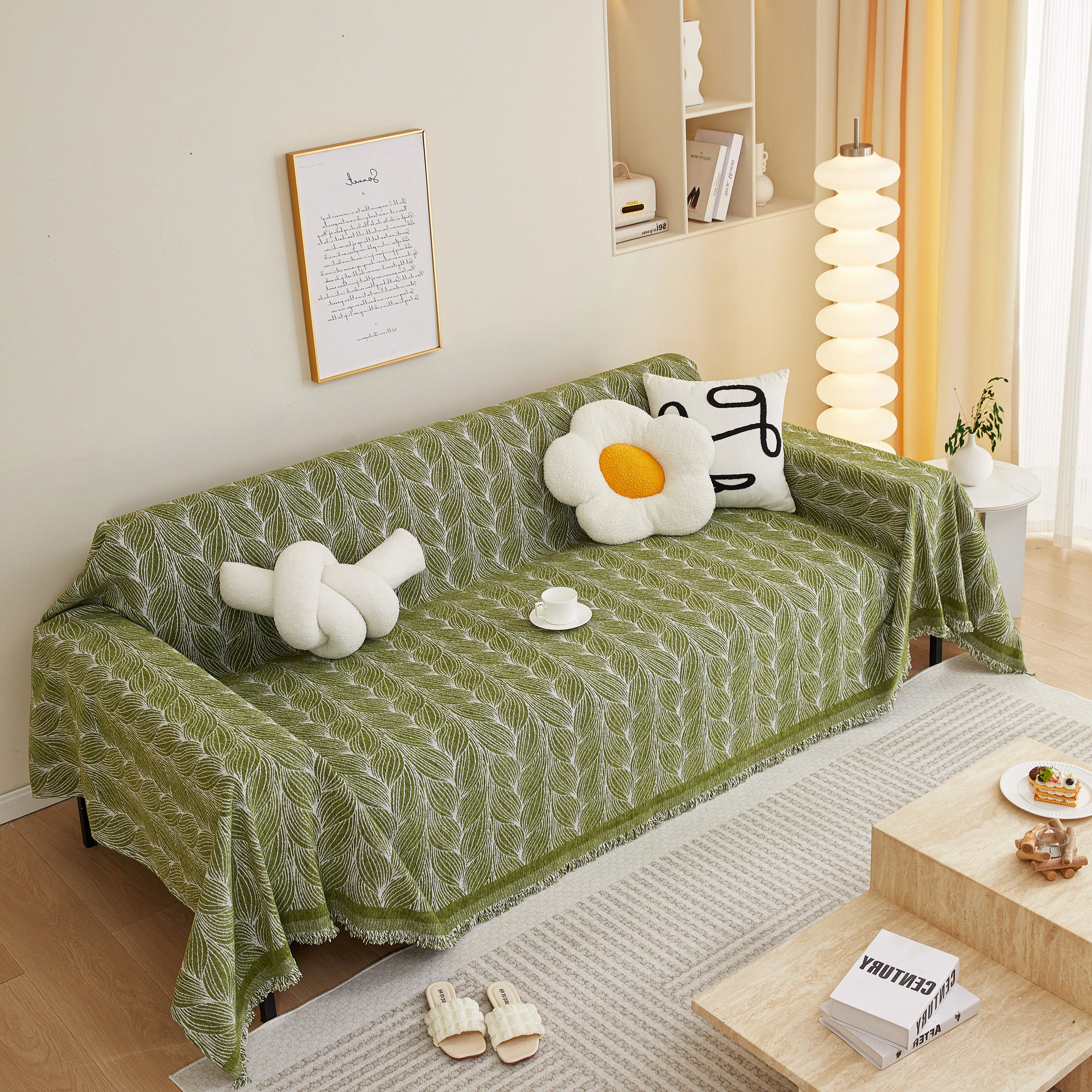Leaf Universal Furniture Protector Chenille Couch Cover, Large Couch Cover Blanket for Couch Sofa - Image 64