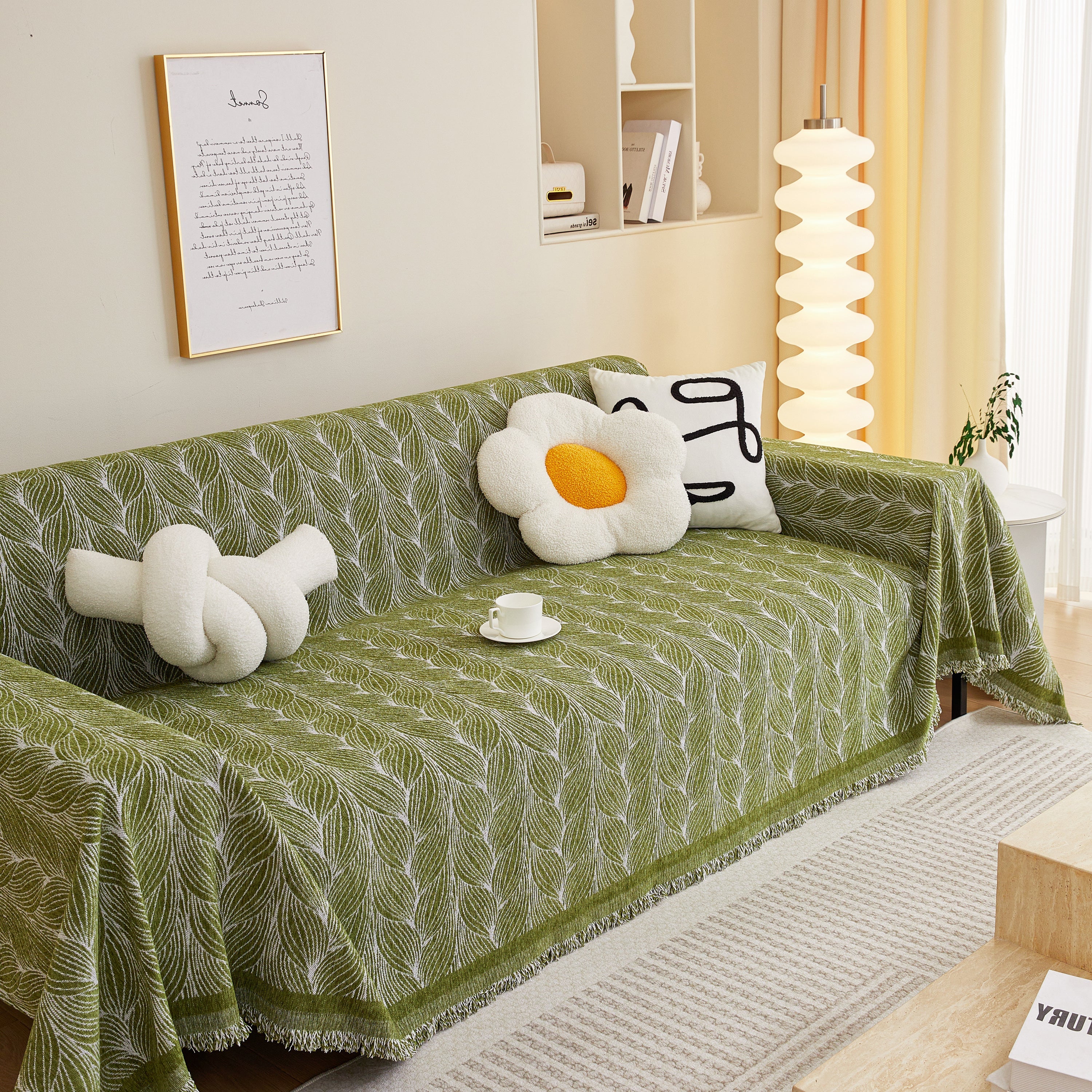 Leaf Universal Furniture Protector Chenille Couch Cover, Large Couch Cover Blanket for Couch Sofa - Image 65