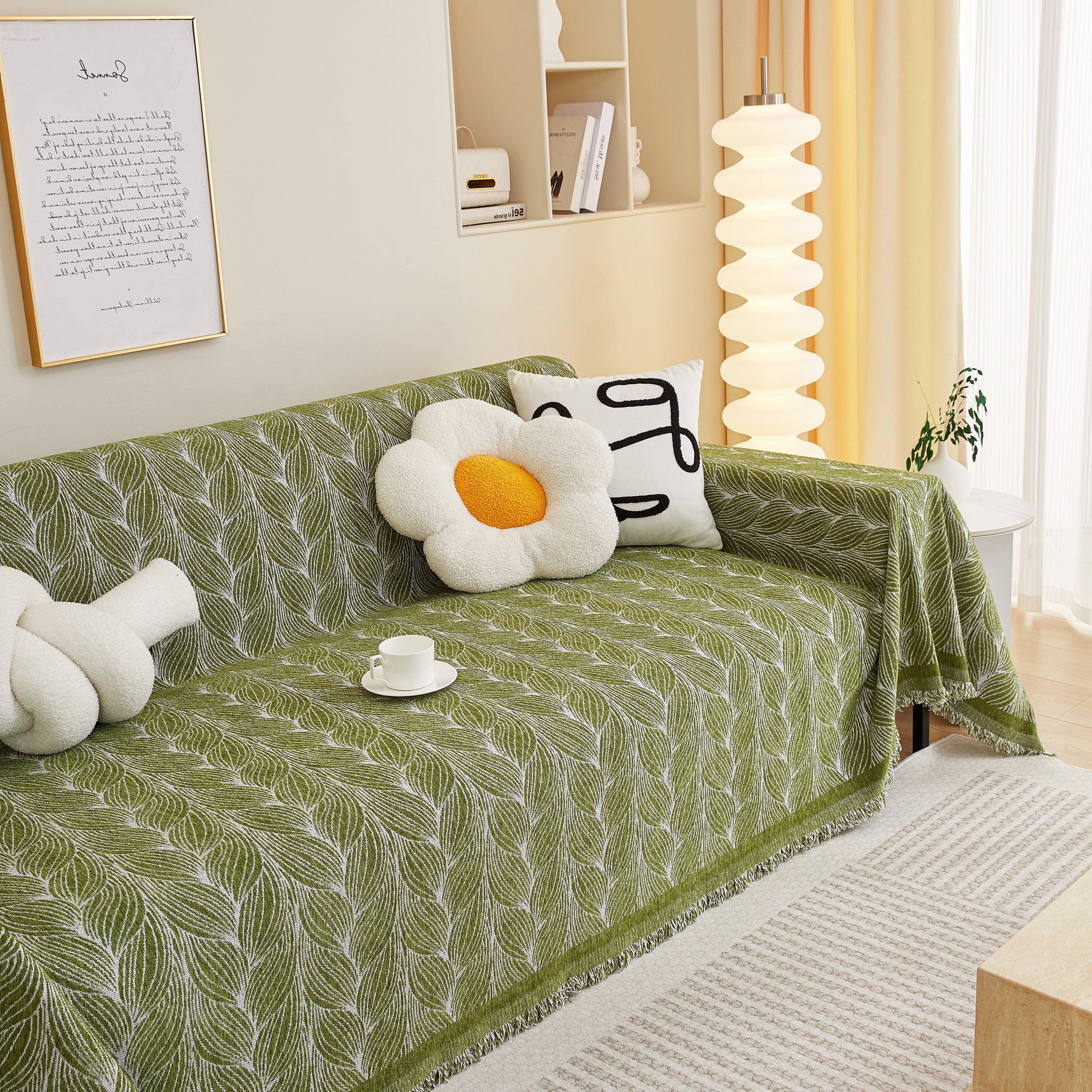 Leaf Universal Furniture Protector Chenille Couch Cover, Large Couch Cover Blanket for Couch Sofa - Image 66