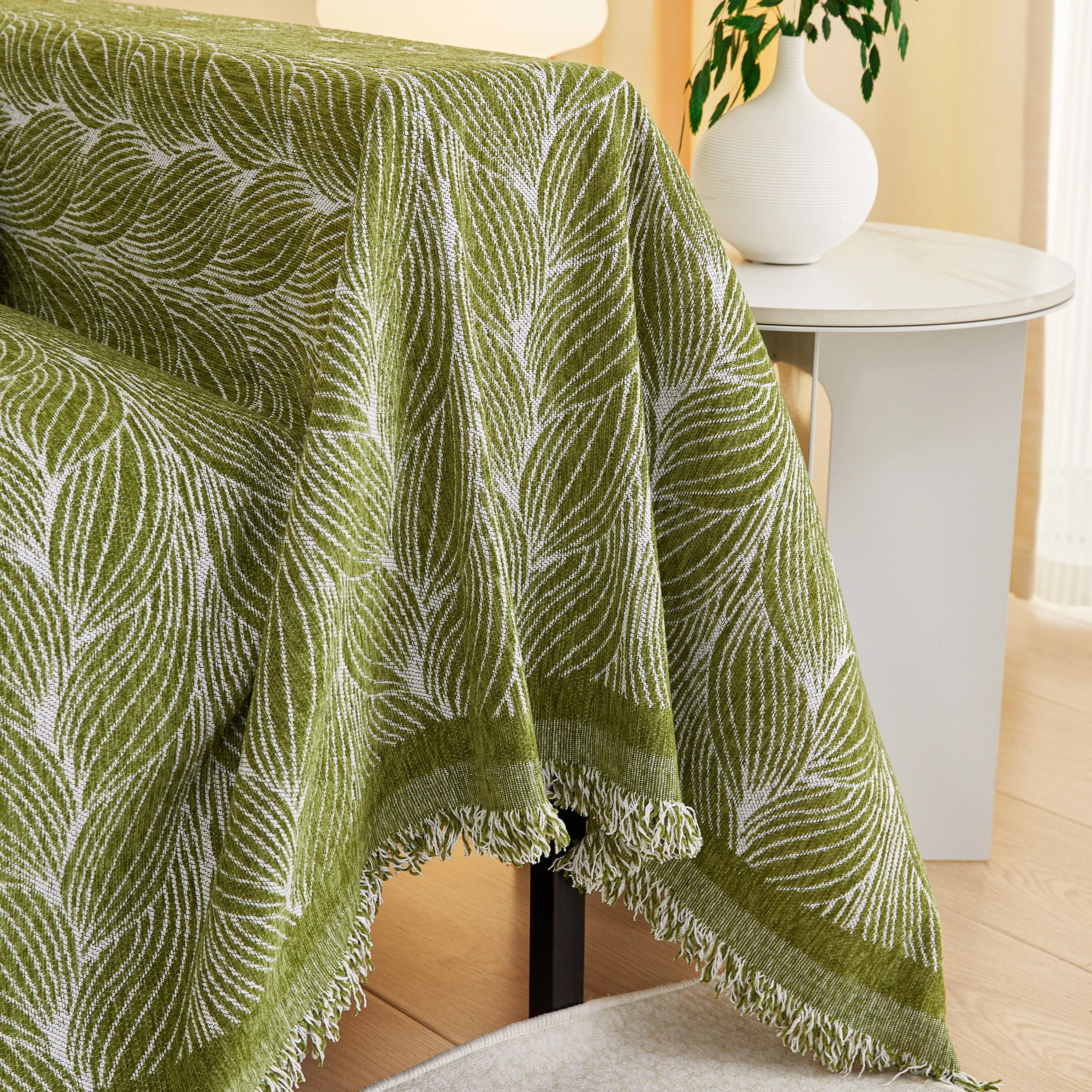 Leaf Universal Furniture Protector Chenille Couch Cover, Large Couch Cover Blanket for Couch Sofa - Image 70