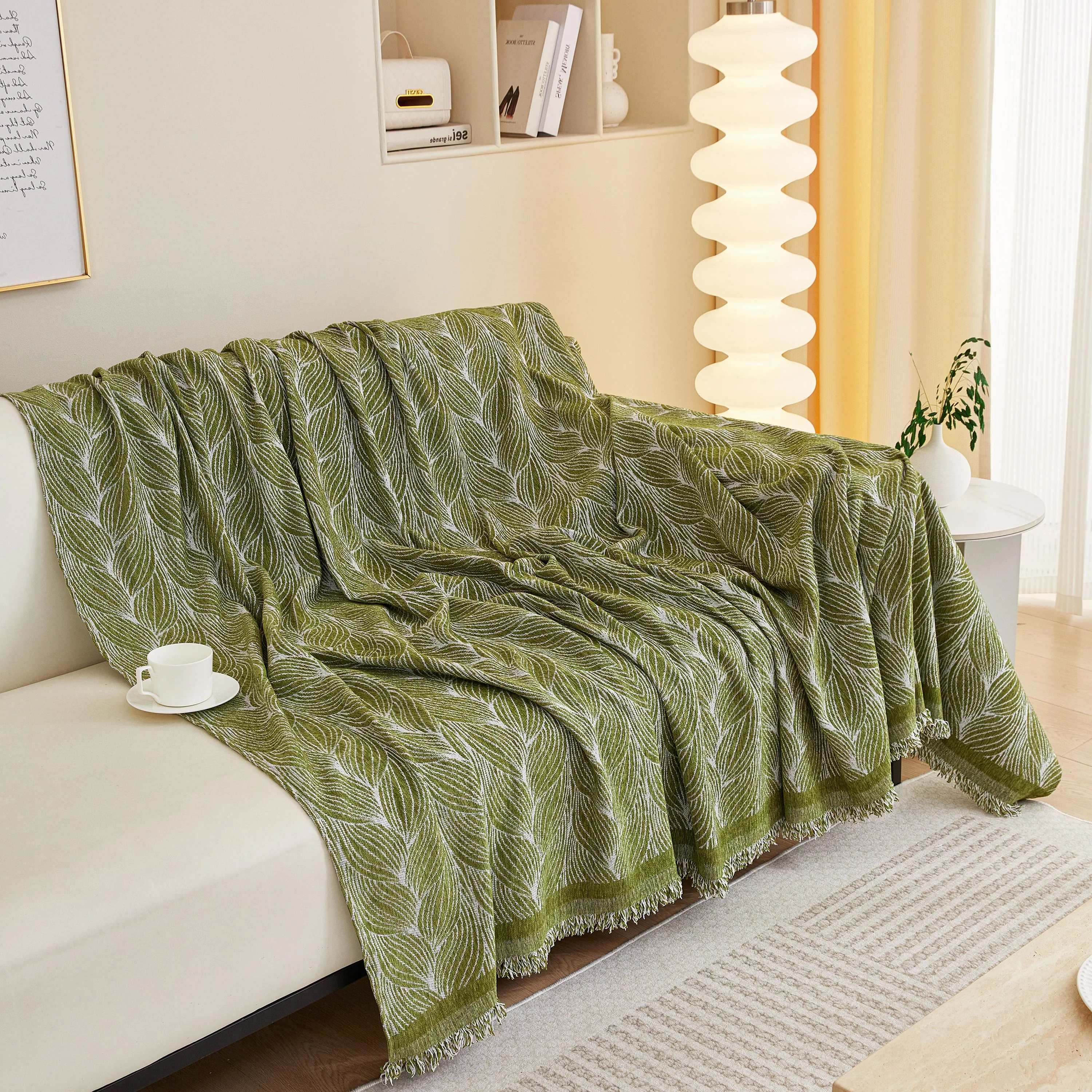 Leaf Universal Furniture Protector Chenille Couch Cover, Large Couch Cover Blanket for Couch Sofa - Image 72