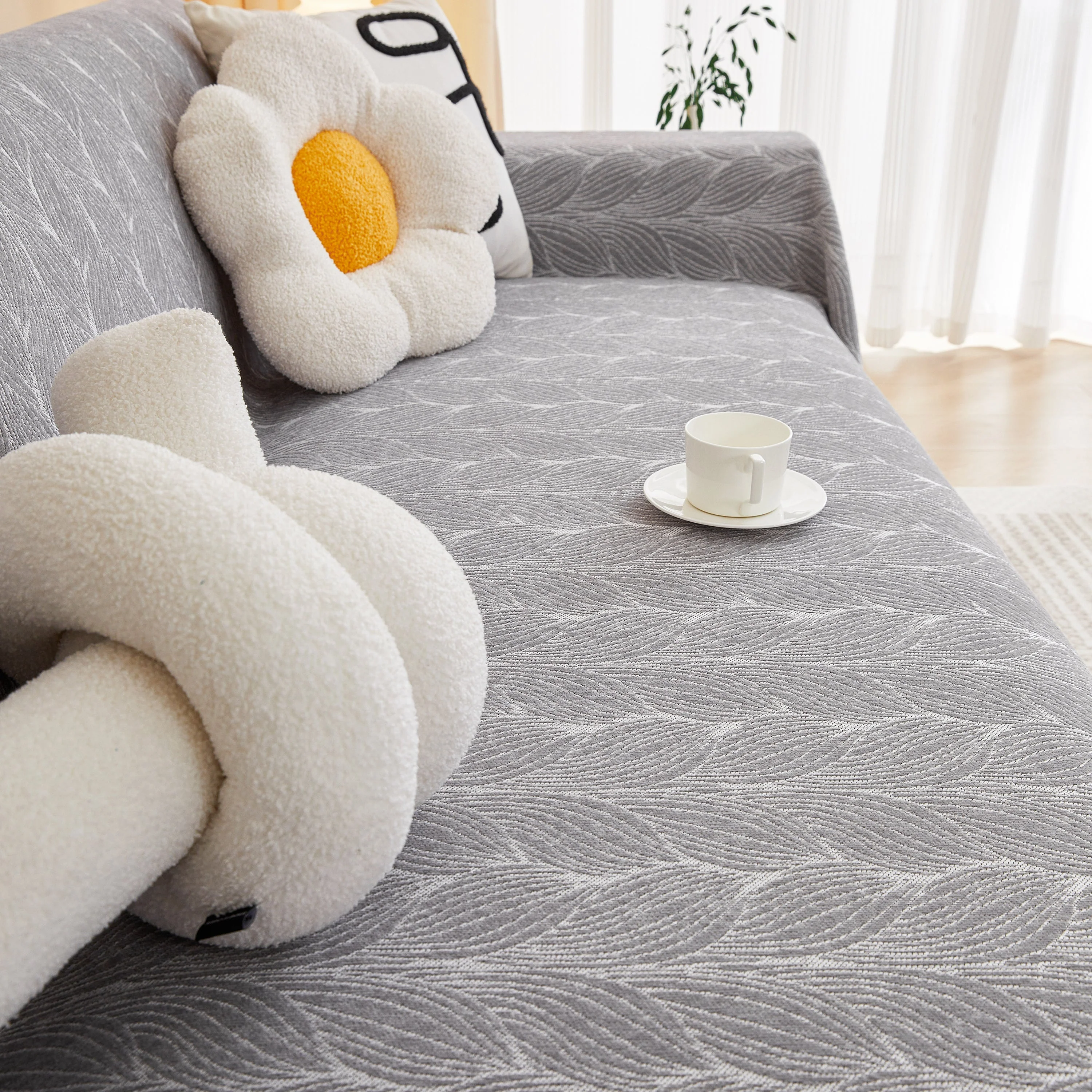 Leaf Universal Furniture Protector Chenille Couch Cover, Large Couch Cover Blanket for Couch Sofa - Image 87