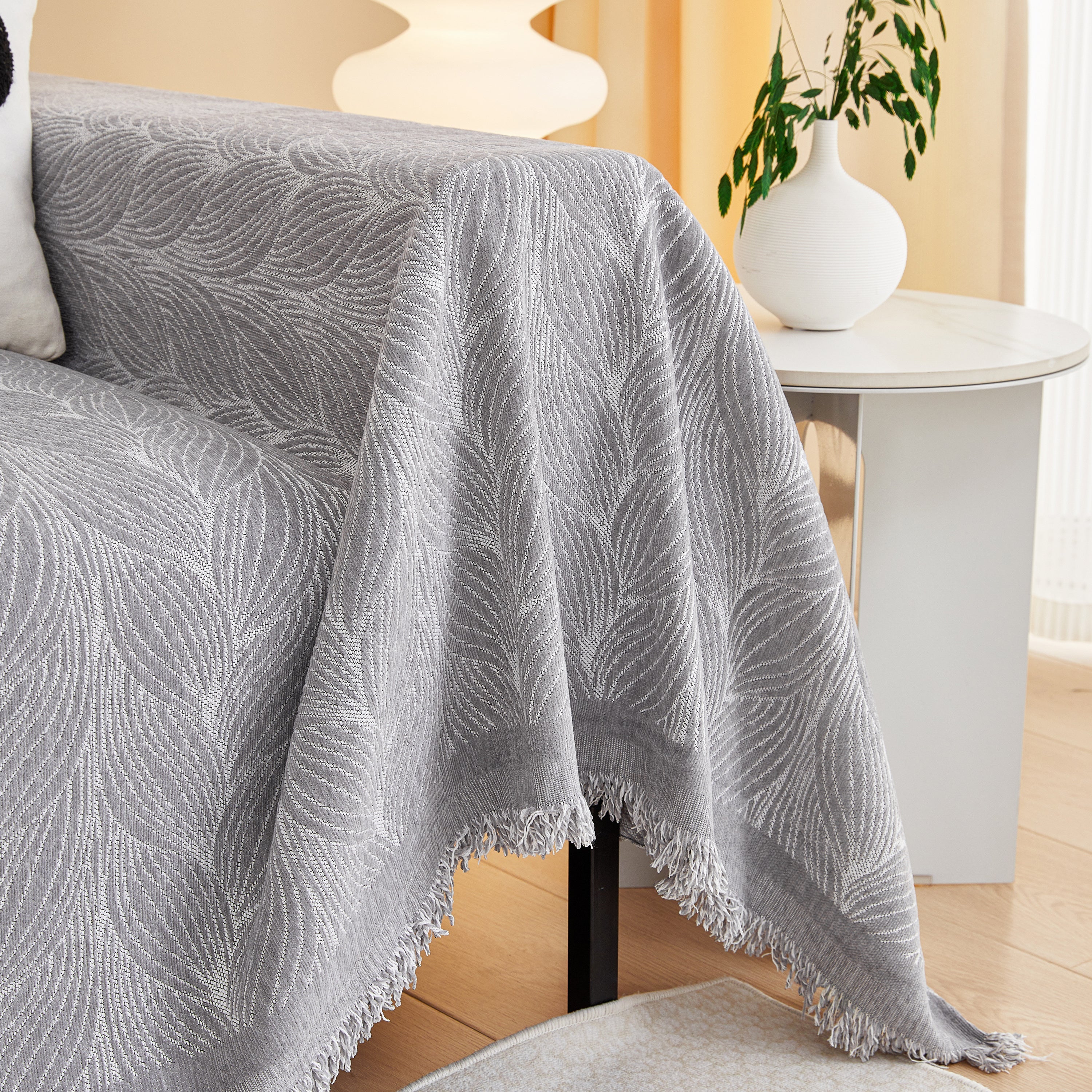 Leaf Universal Furniture Protector Chenille Couch Cover, Large Couch Cover Blanket for Couch Sofa - Image 88
