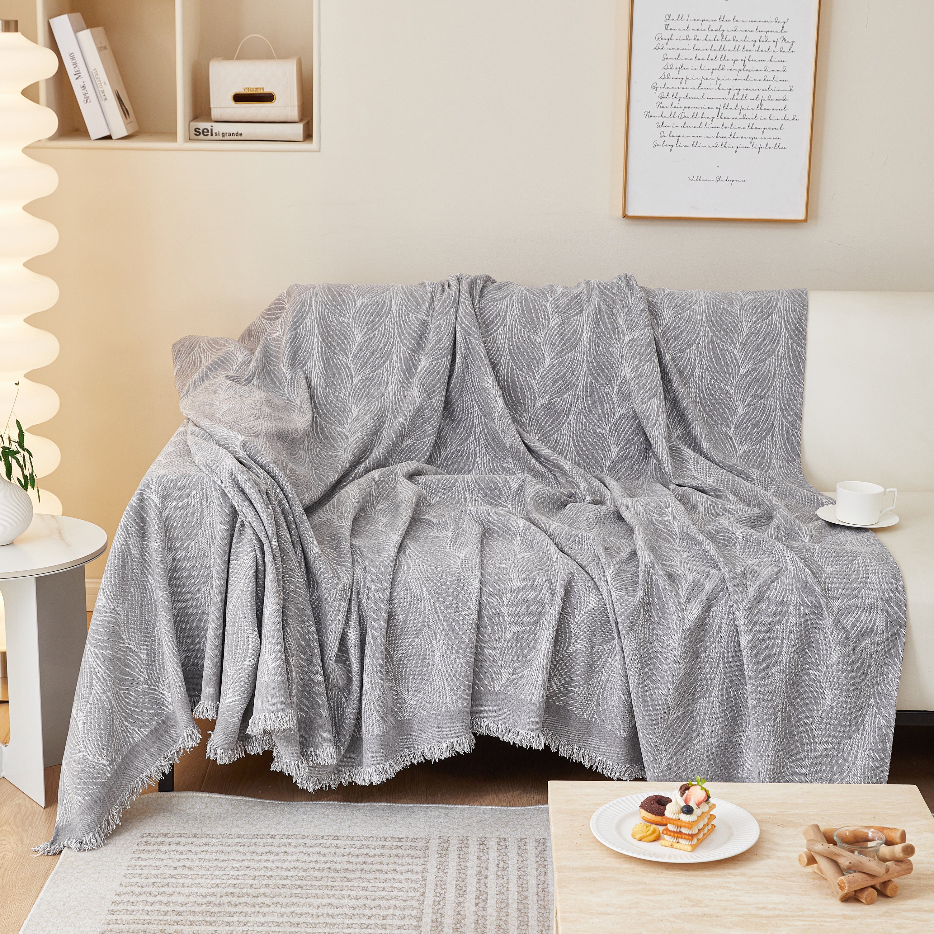 Leaf Universal Furniture Protector Chenille Couch Cover, Large Couch Cover Blanket for Couch Sofa - Image 91